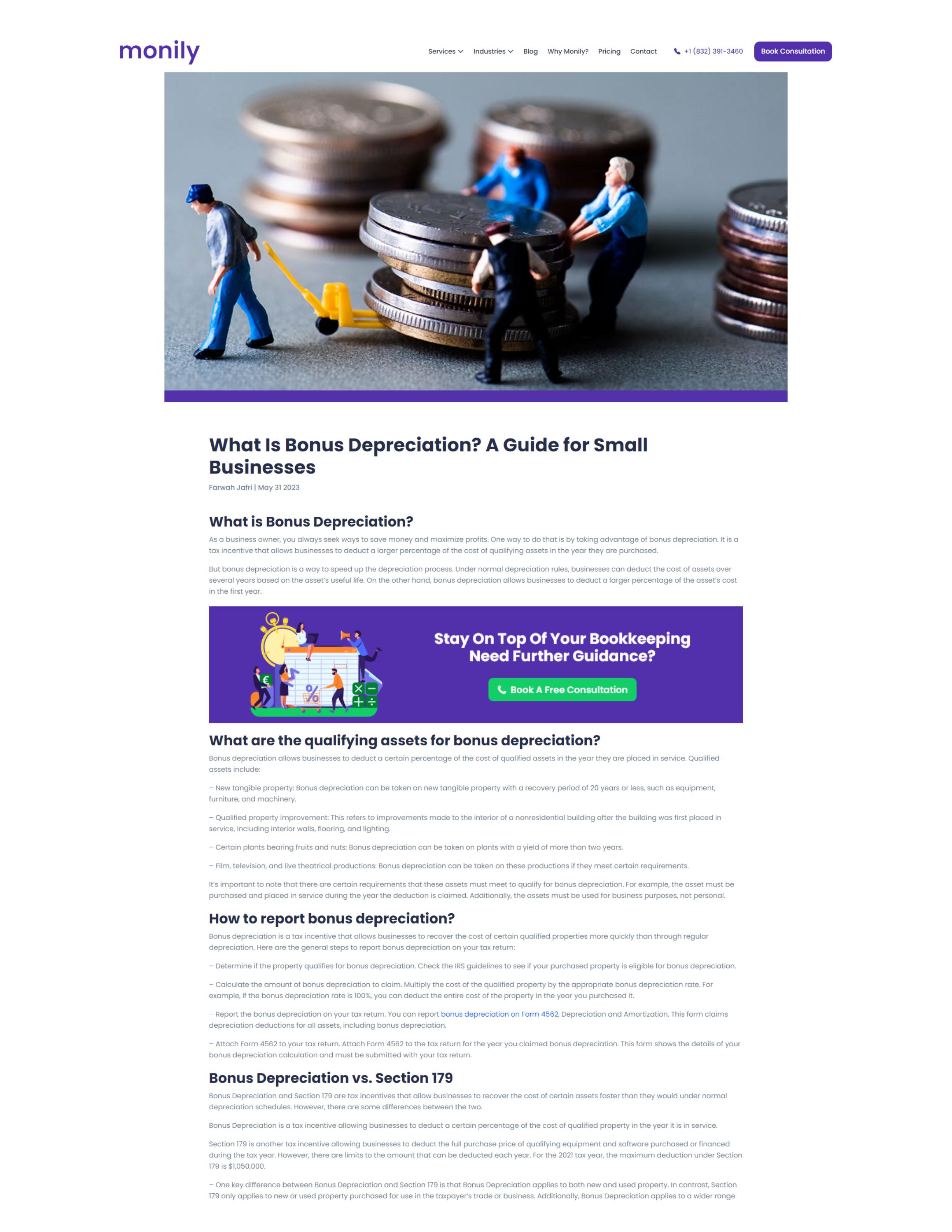 What Is Bonus Depreciation? A Guide for Small Businesses by Richard