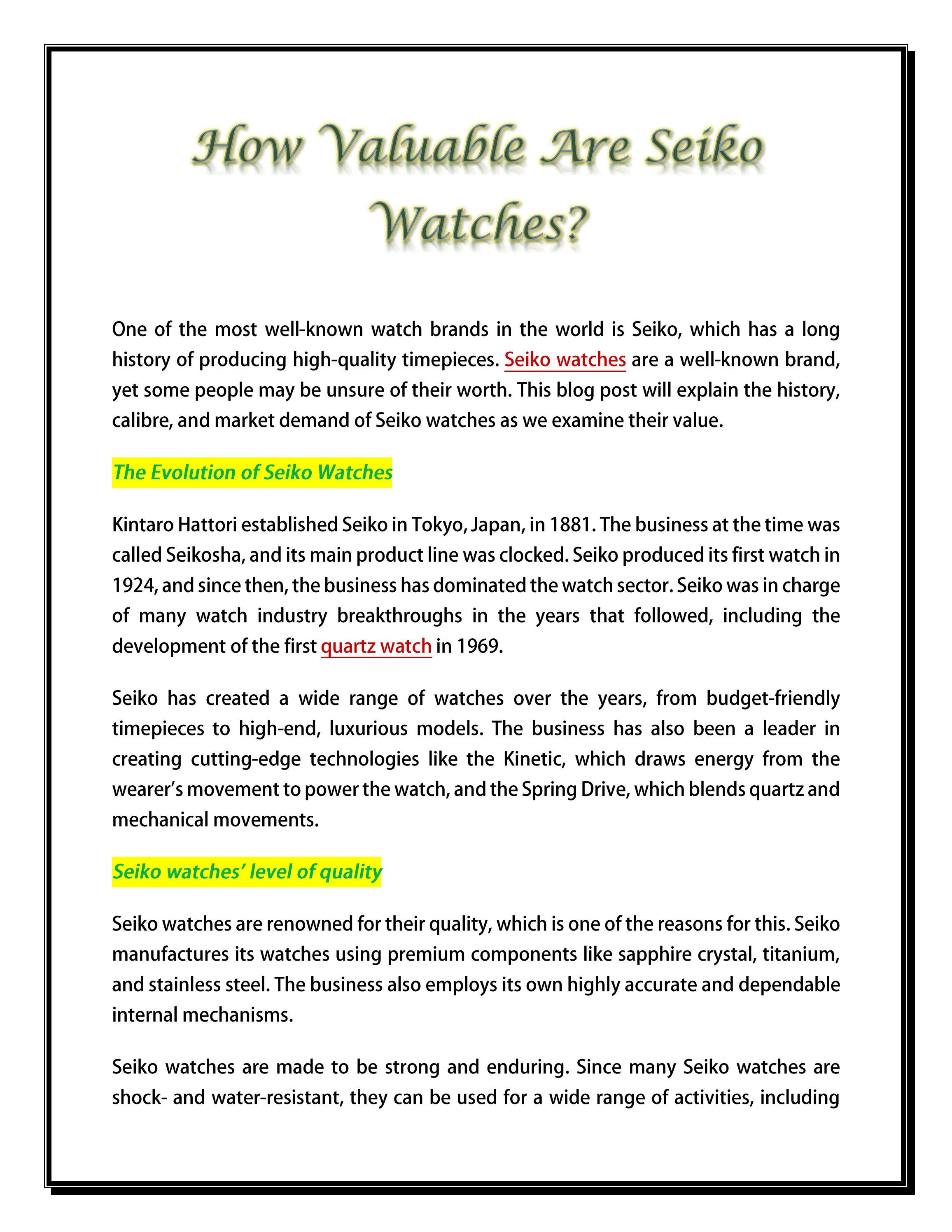 Seiko Watches Models Prices The Only Guide Youll Need - p4iixjj