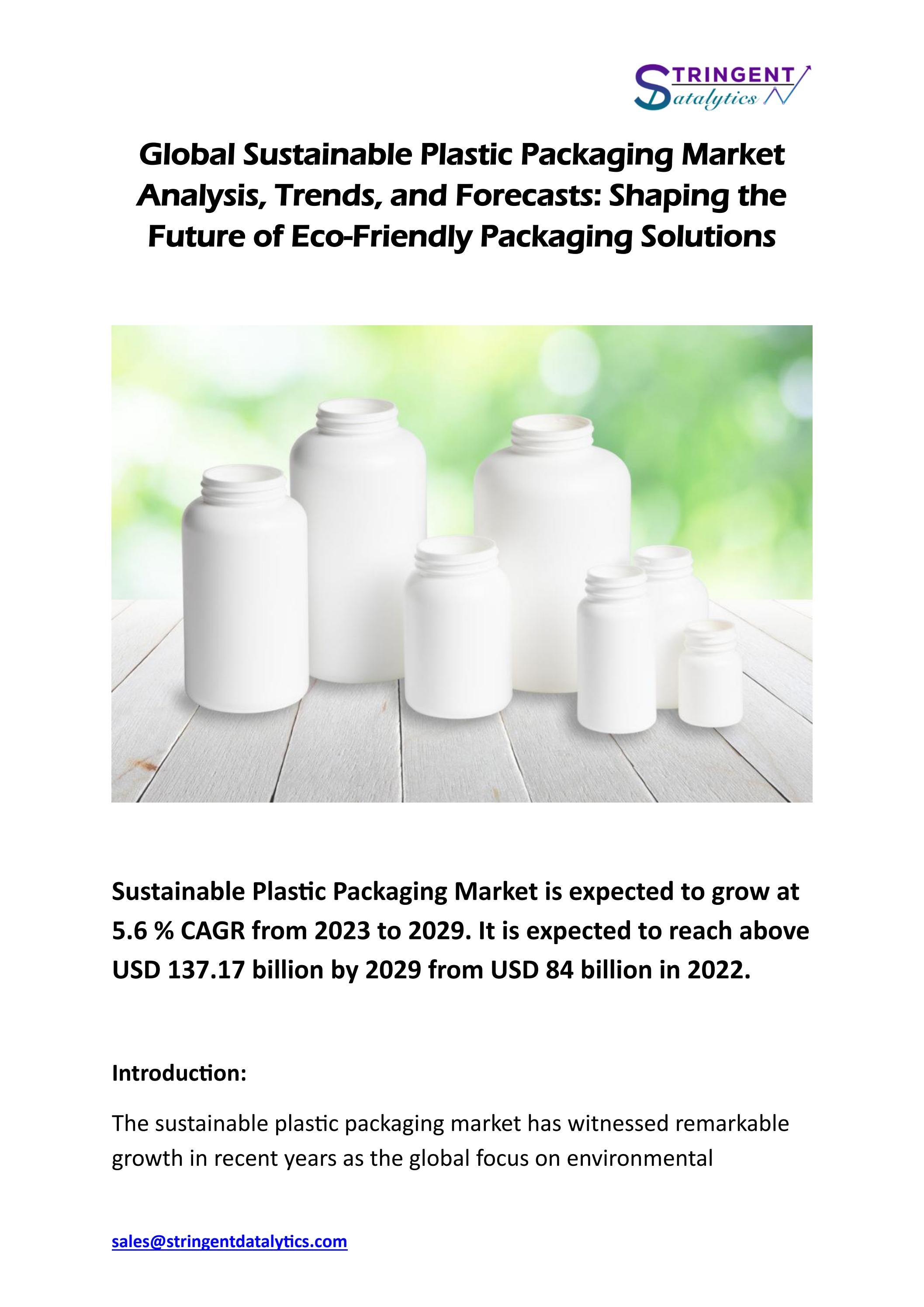 Sustainable Plastic Packaging Market Analysis, Trends, and Forecasts by