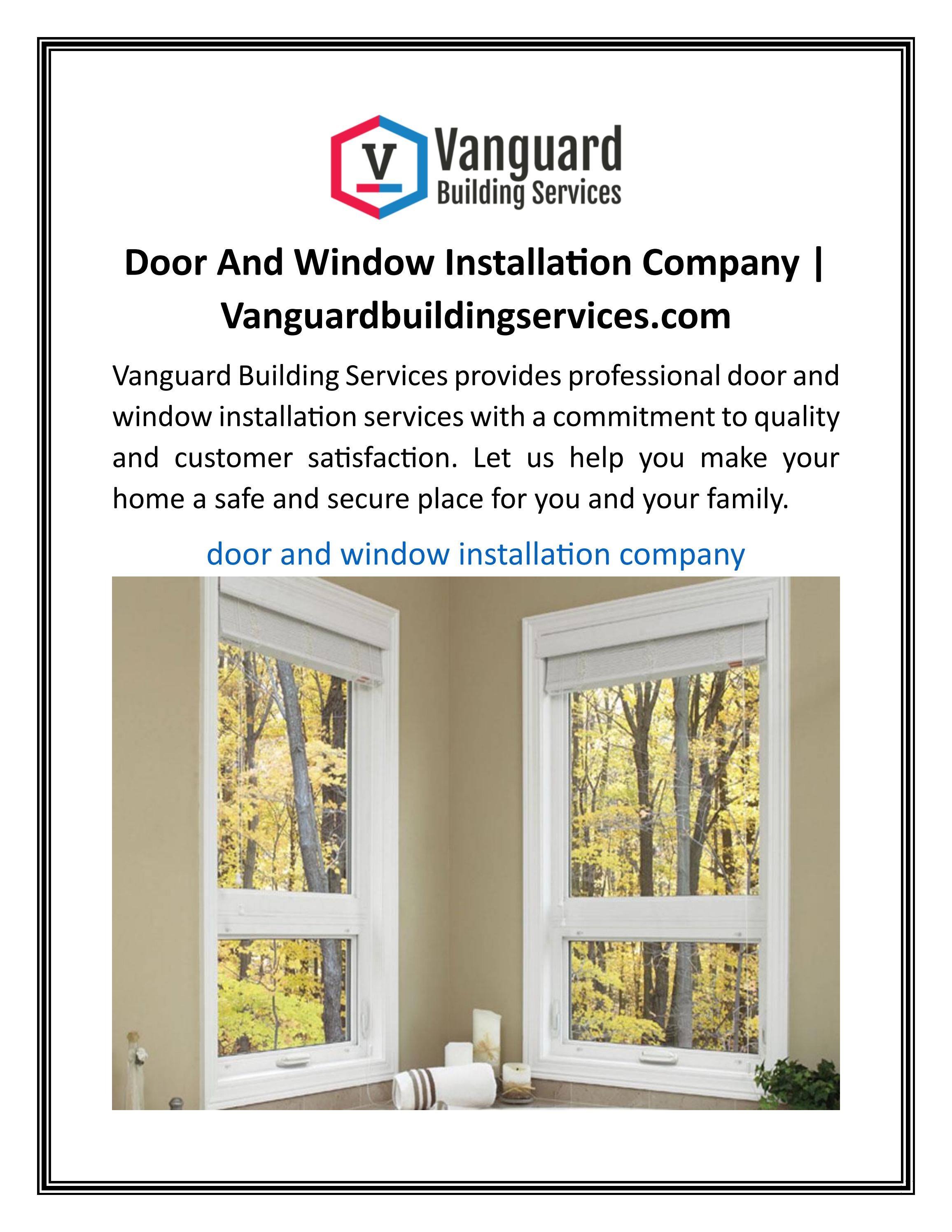 Door And Window Installation Company by