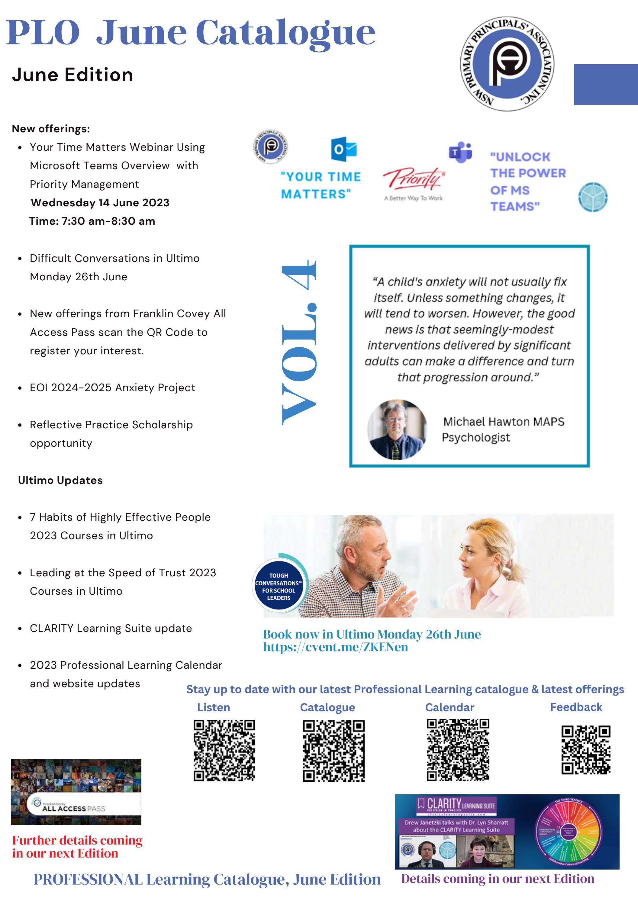 June Professional Learning CatalogueIssue 4 by NSWPPA Professional