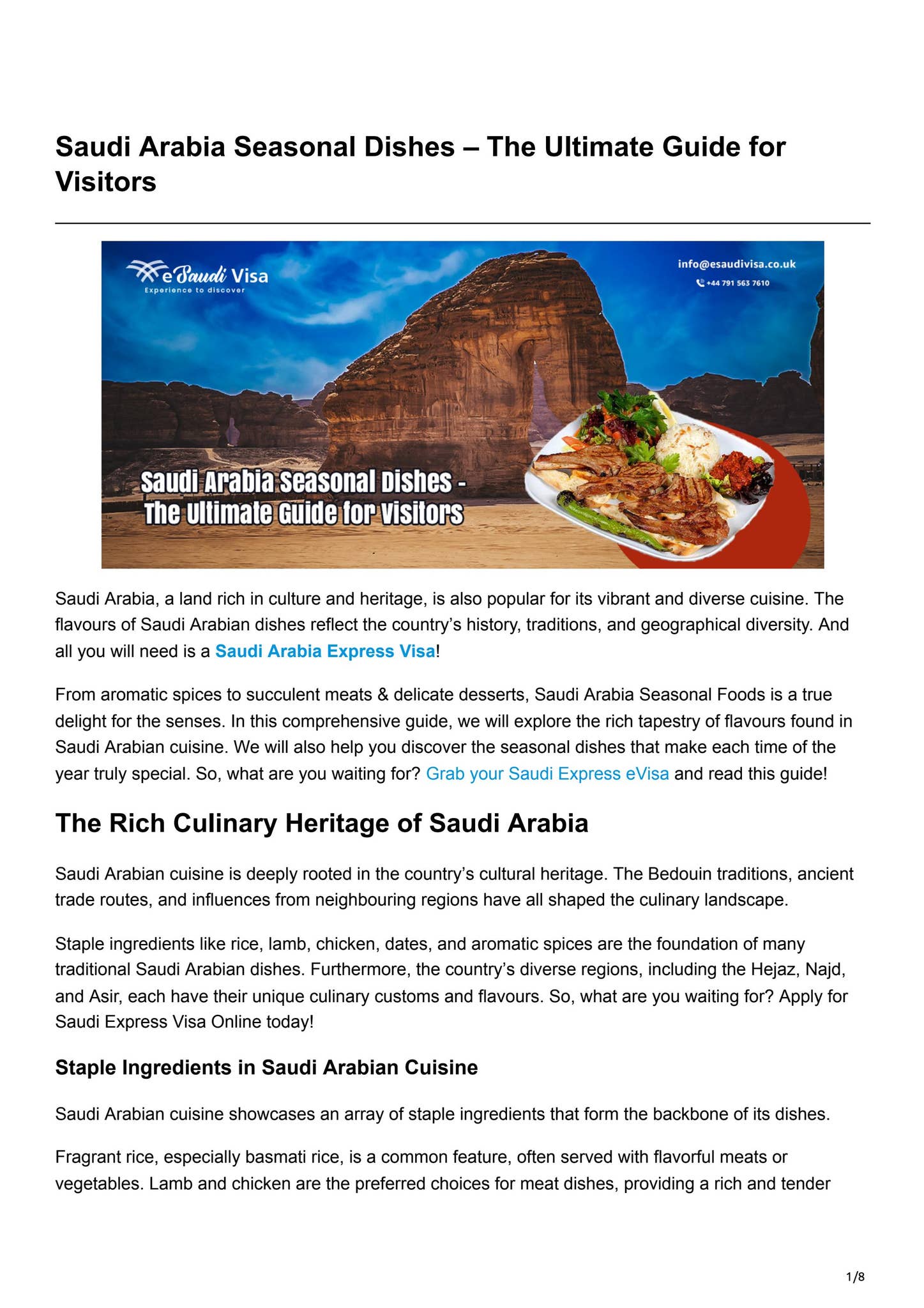 1/8 Saudi Arabia Seasonal Dishes – The Ultimate Guide for Visitors by ...