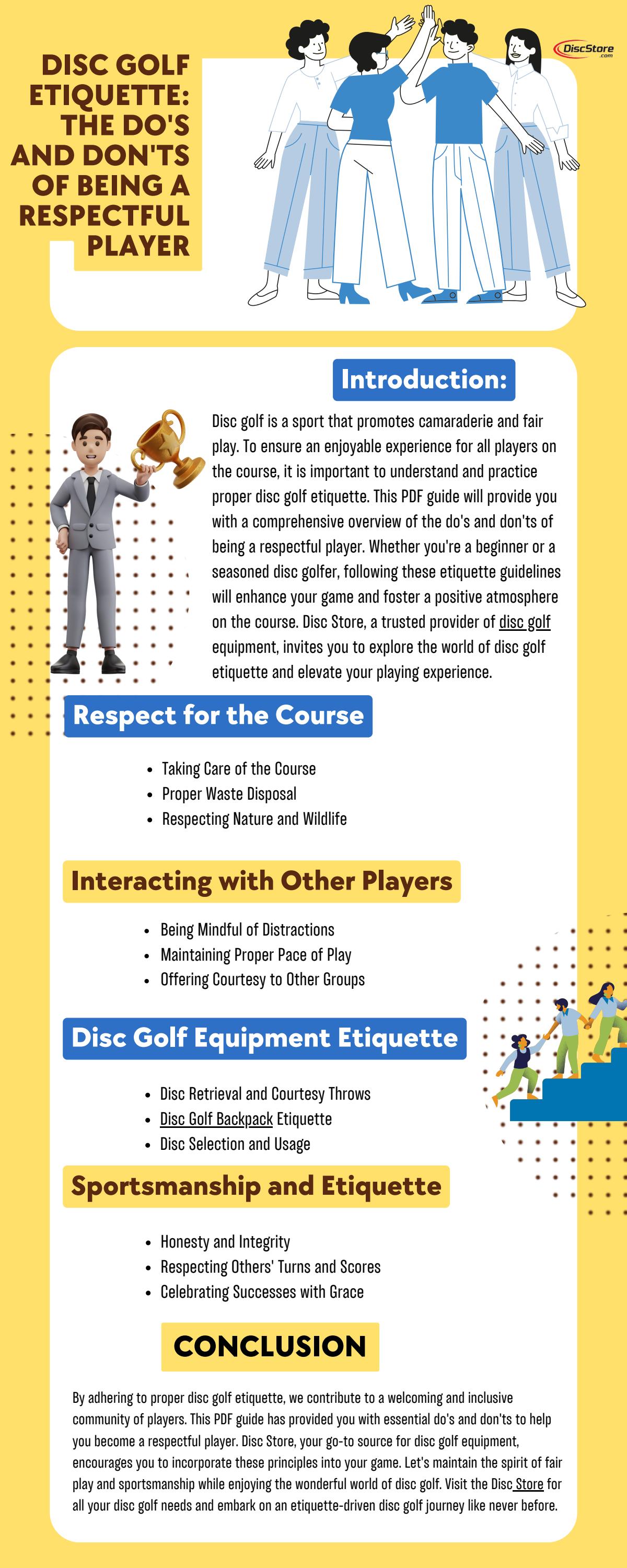 Disc Golf Etiquette The Do's and Don'ts of Being a Respectful Player