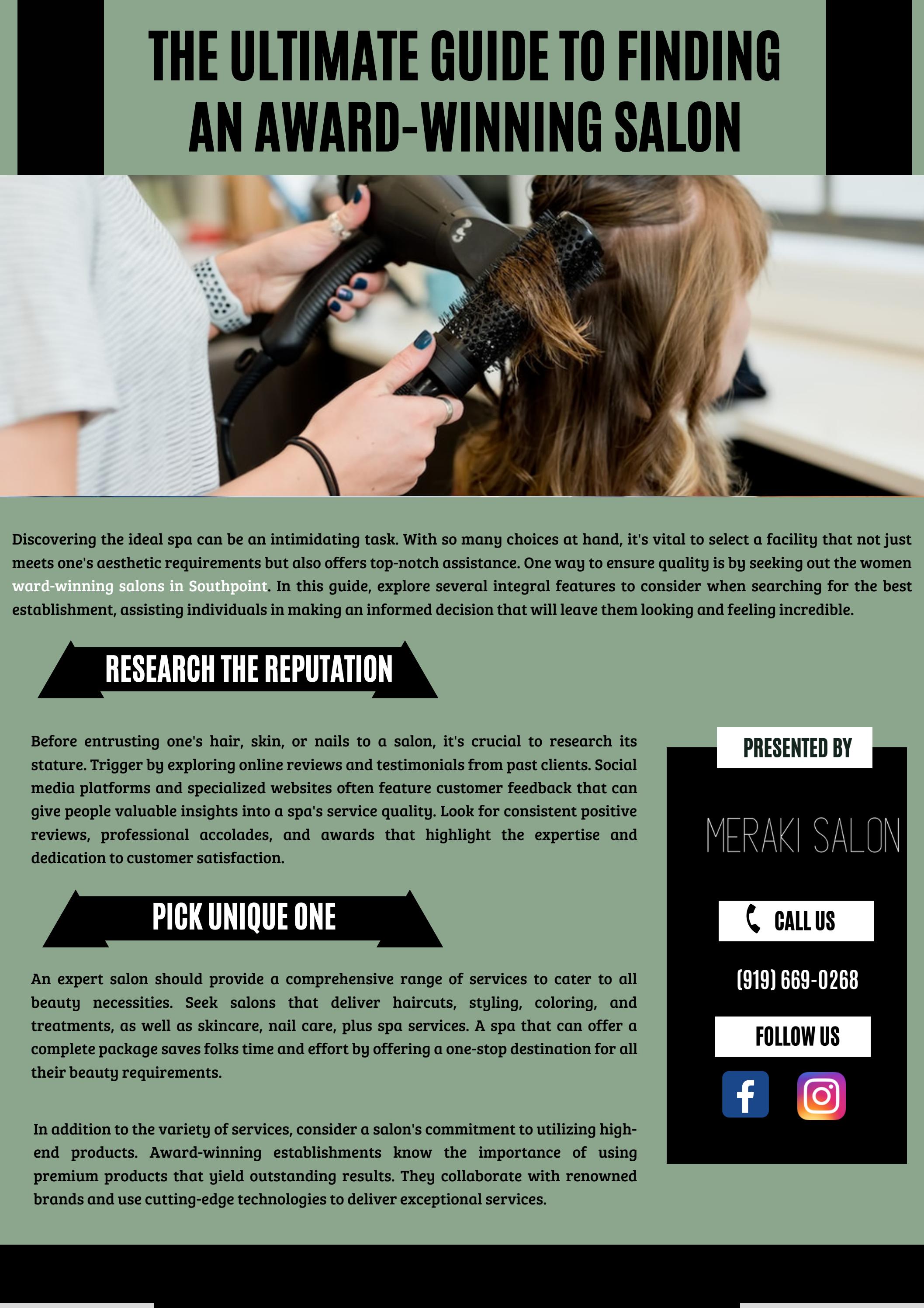 Ultimate Guide to Finding an AwardWinning Hair Salon by meraki_salon