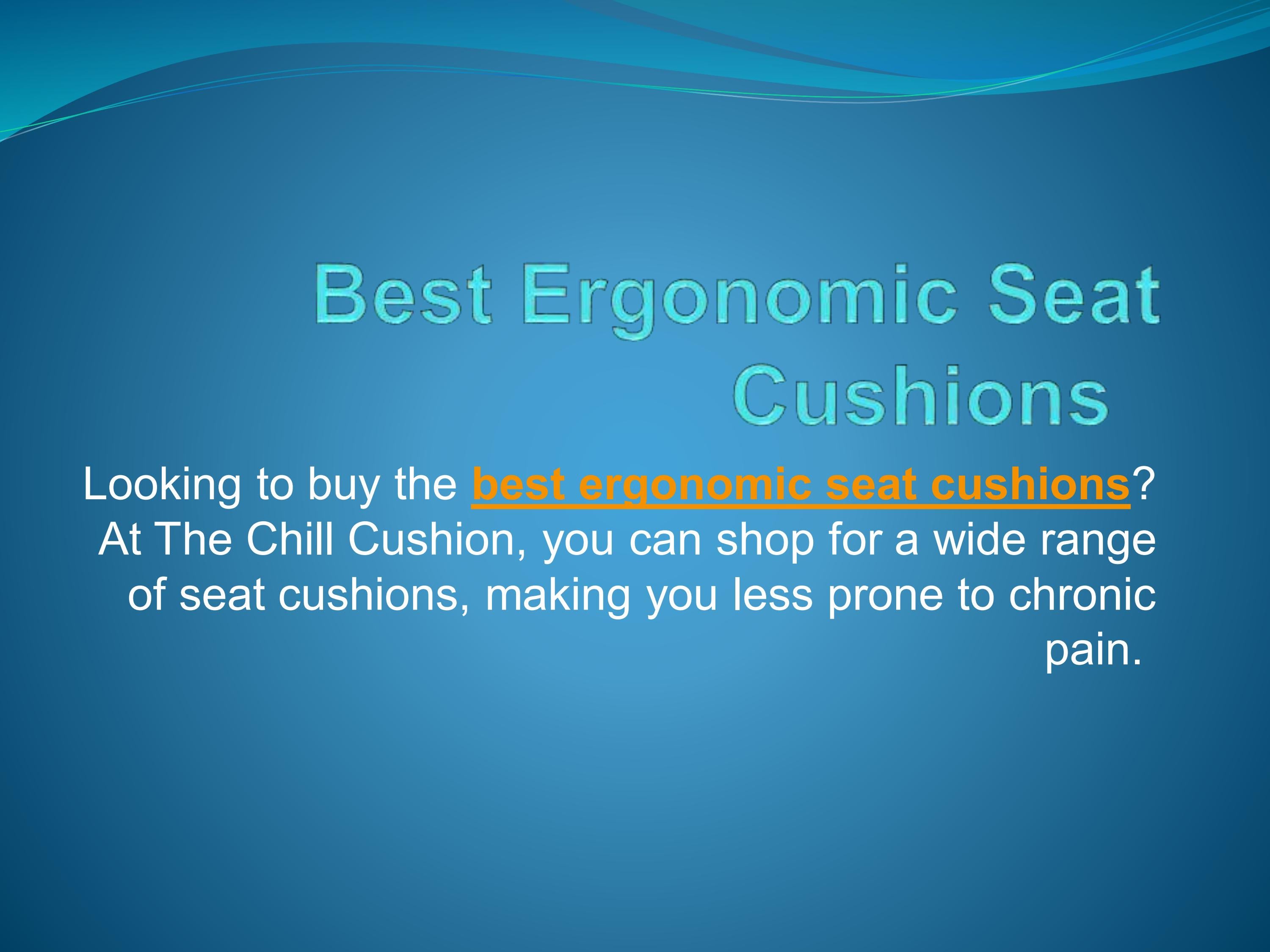 Best Ergonomic Seat Cushions by The Chill Cushion Issuu