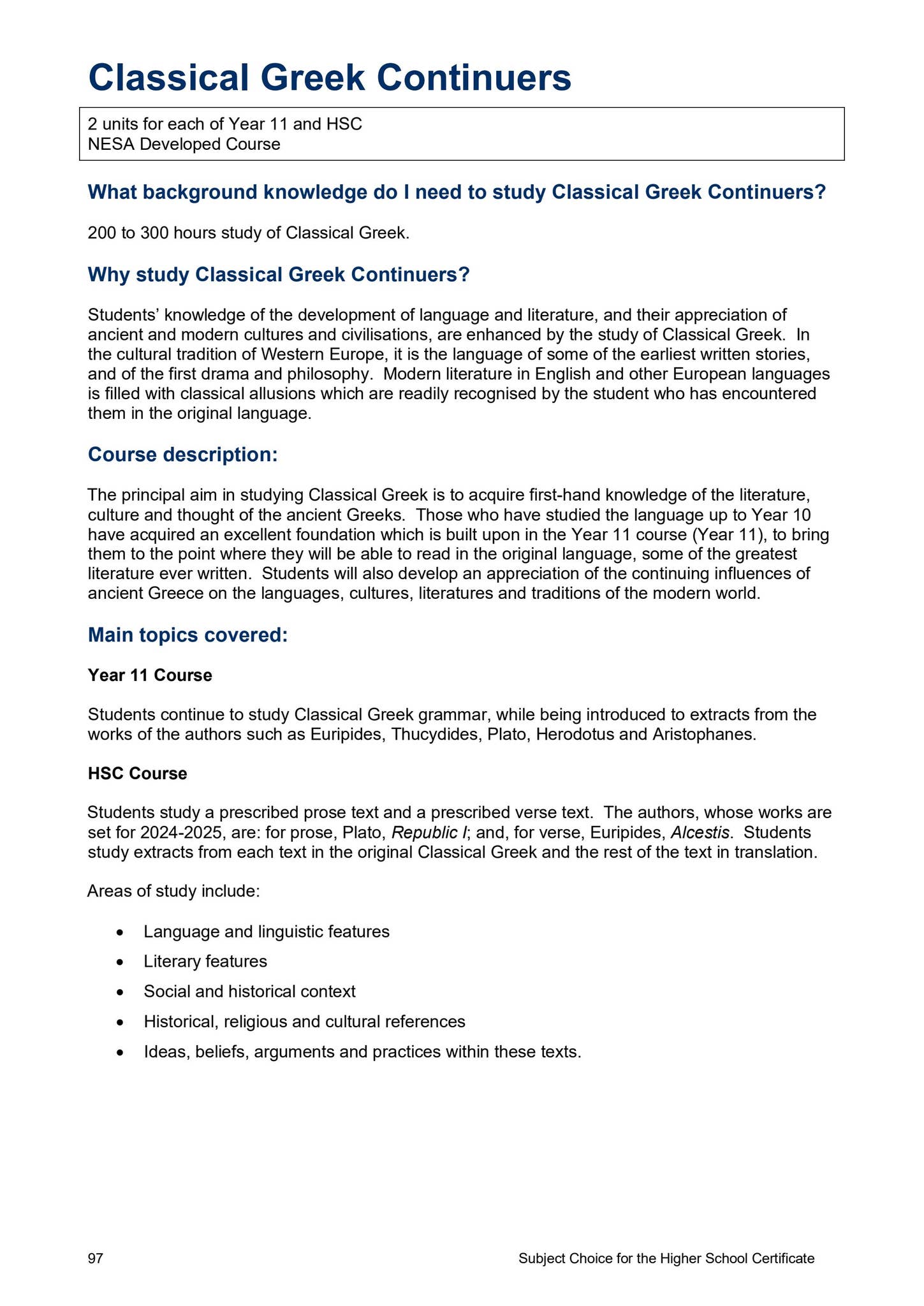 Subject Information Booklet - Year 11 2024 by Pymble Ladies' College ...