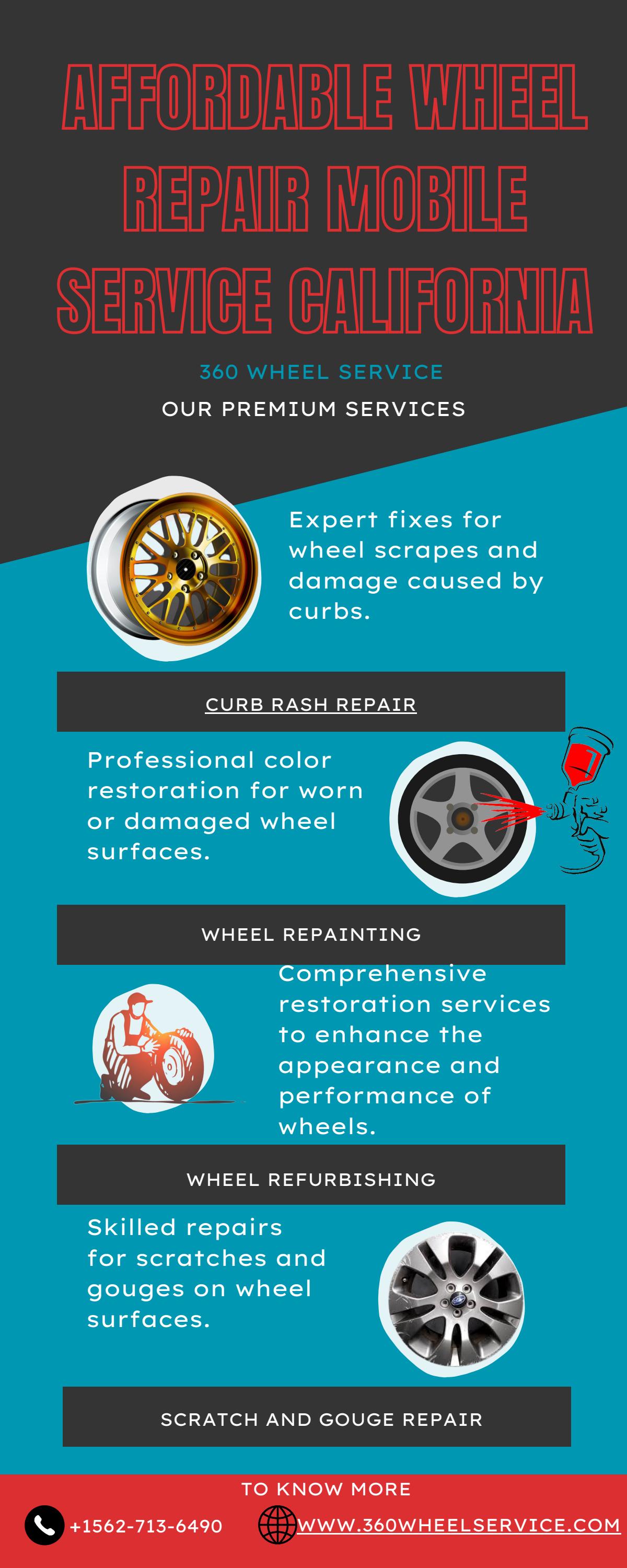 Affordable Wheel Repair Mobile Service California by 360 Wheel Service