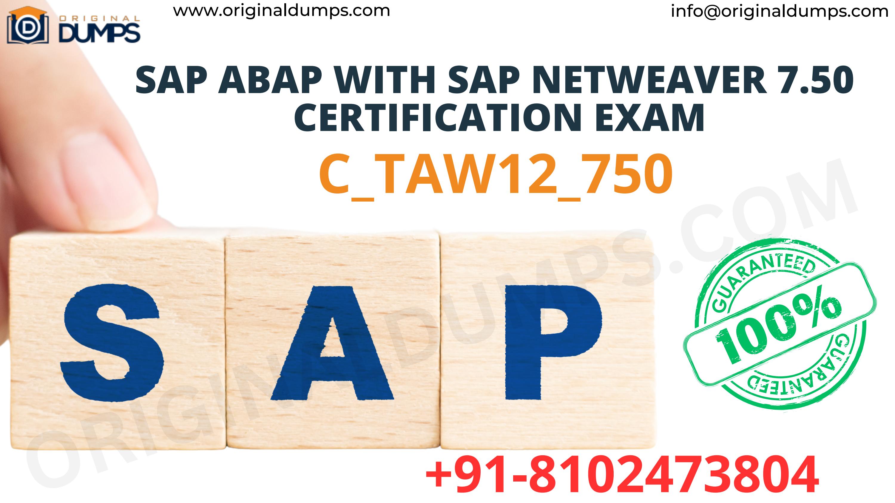 SAP ABAP WITH SAP NETWEAVER 7.50 | SAP CERTIFICATION EXAM by Original ...