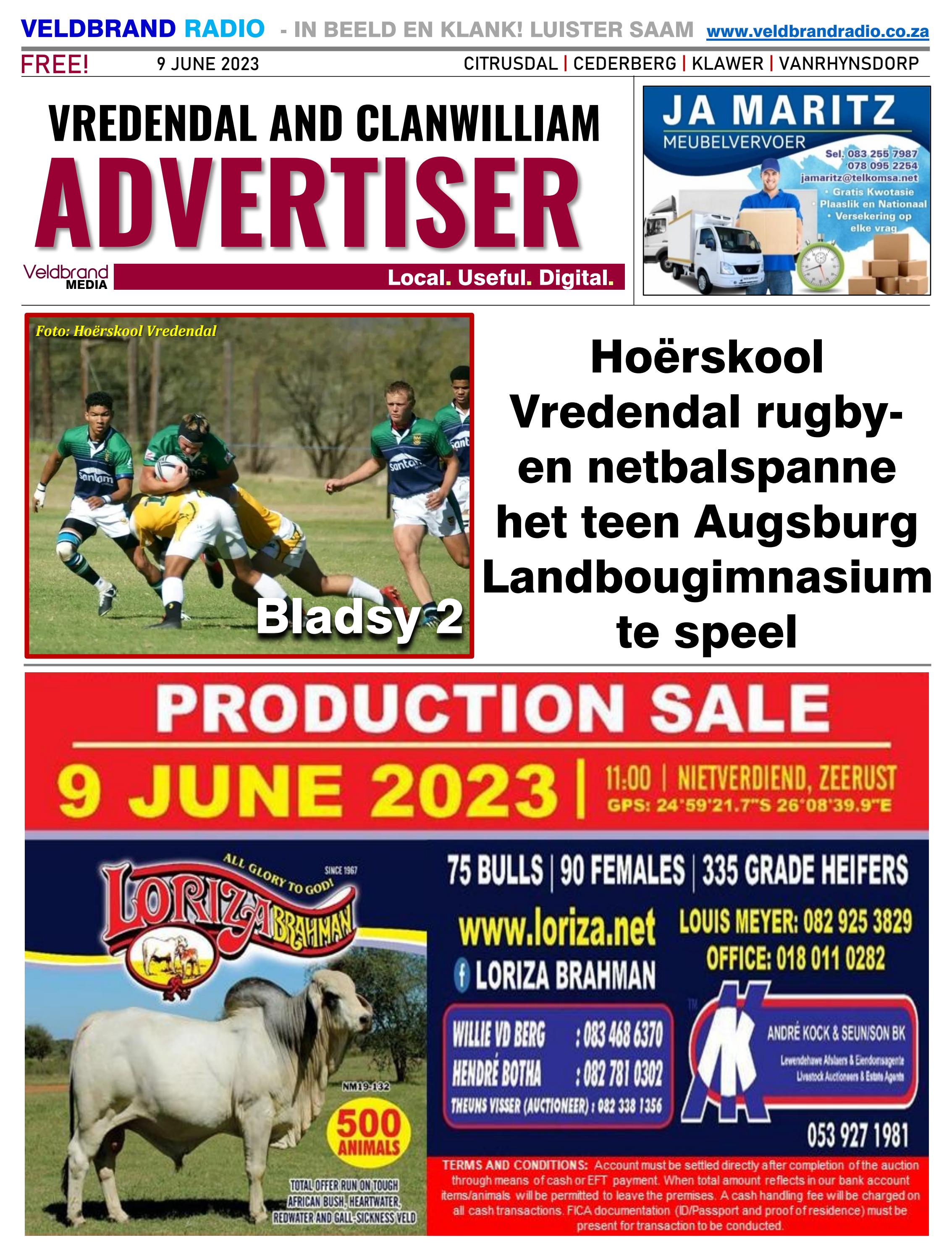 VREDENDAL/CLANWILLIAM ADVERTISER by vredendaladvertiser Issuu