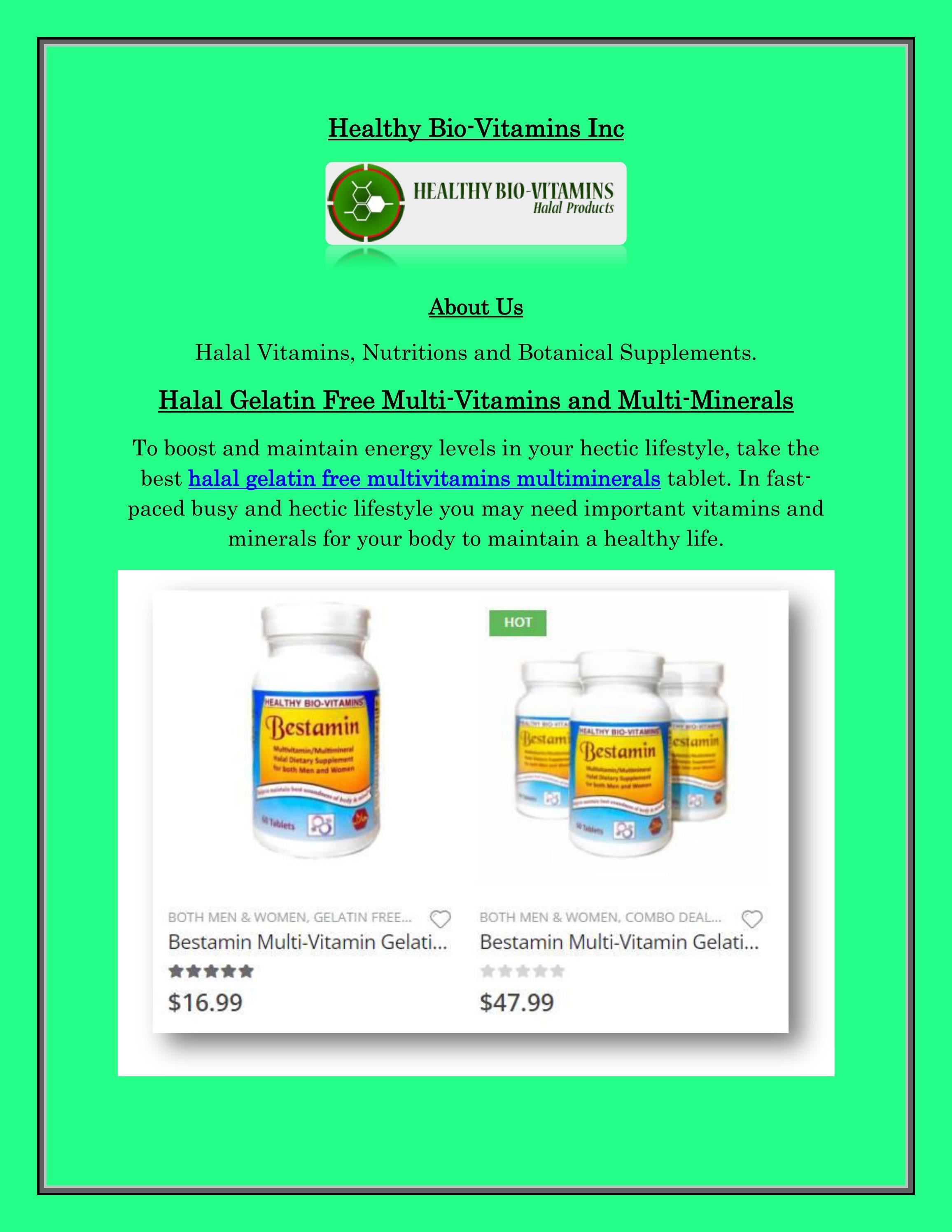 Gelatin free Multivitamins Multiminerals by Healthybiovitamins Issuu