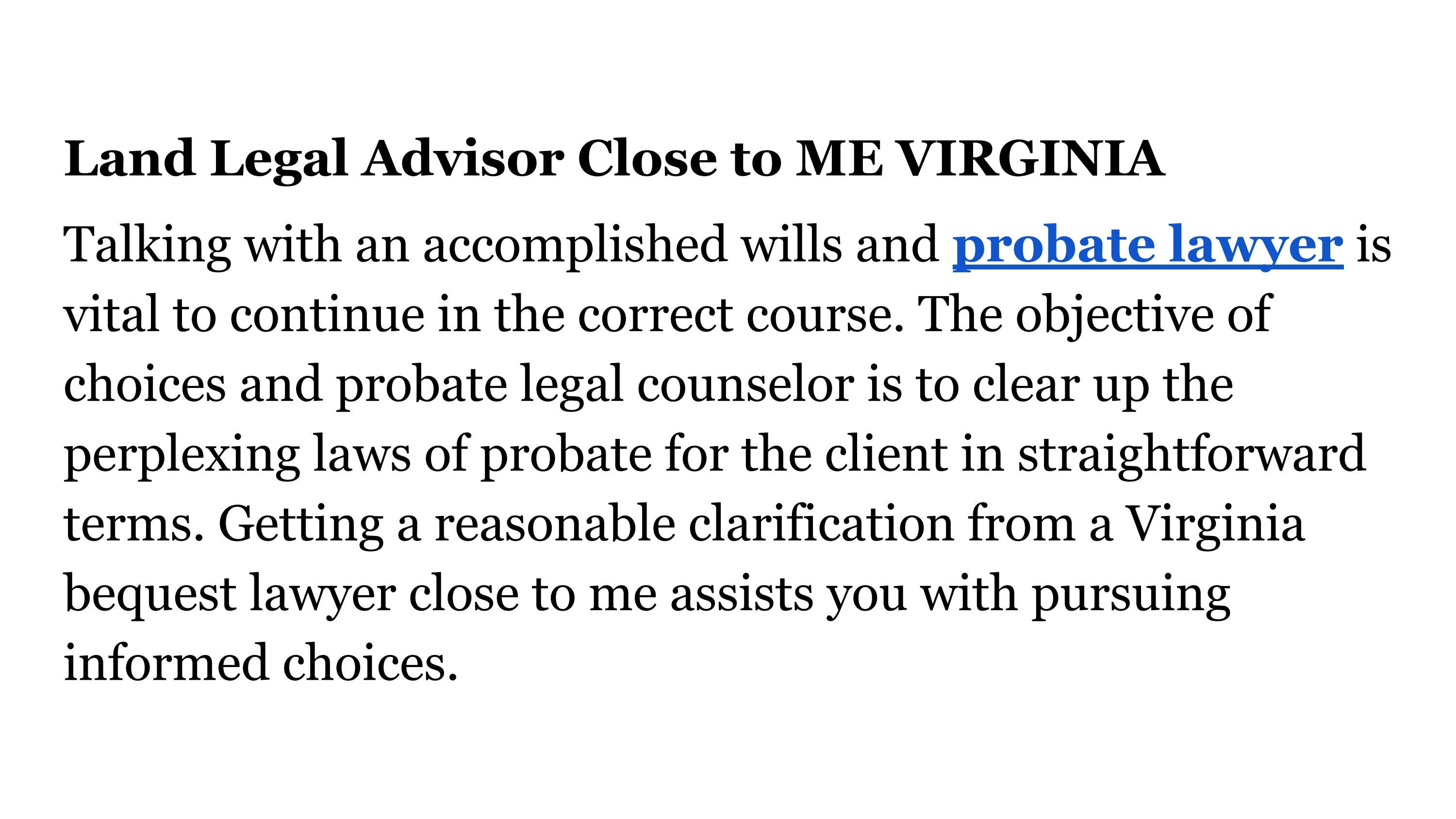Land Legal Advisor Close to ME VIRGINIA by Fairfax Sex Crimes Lawyer