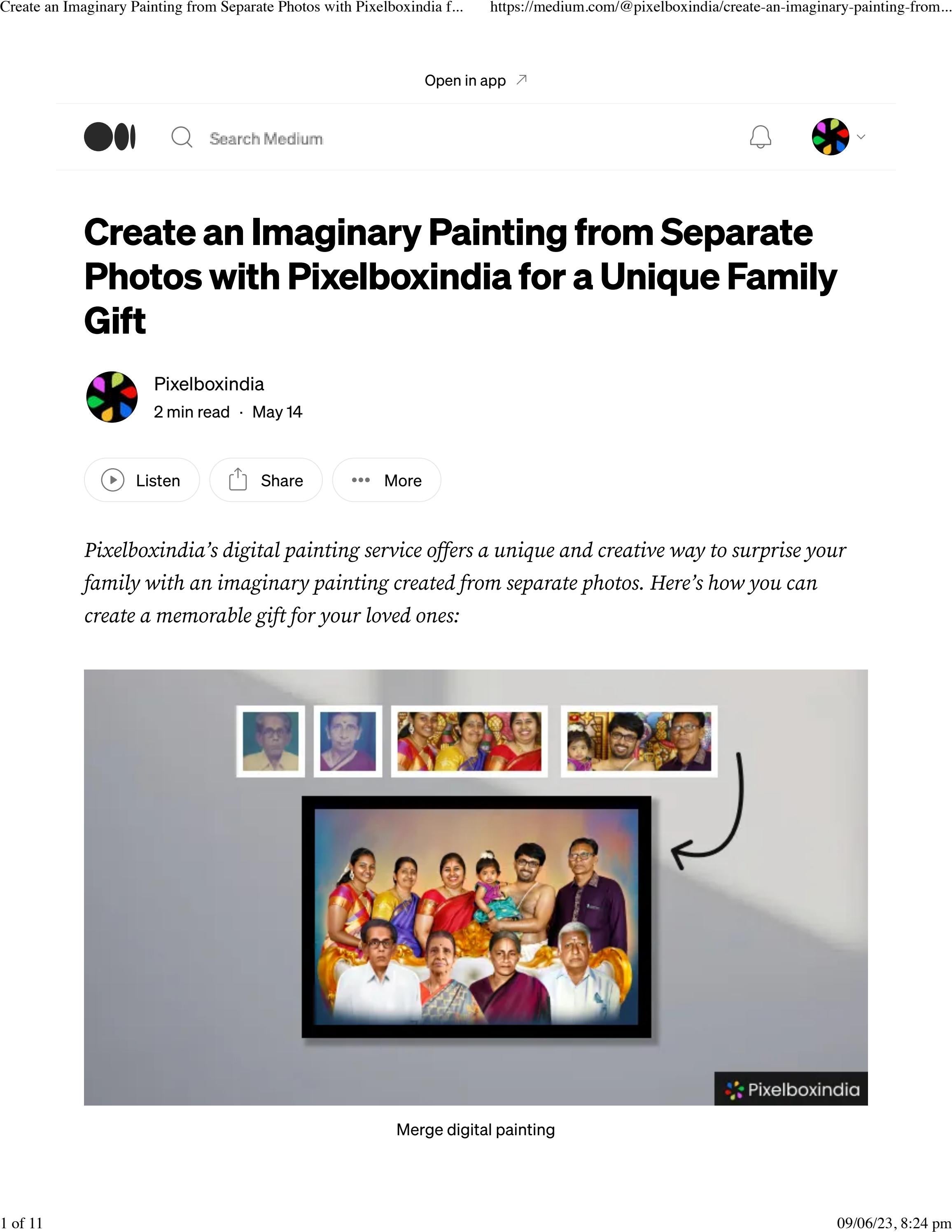 Pixelboxindia digital painting frame with free shipping all over india