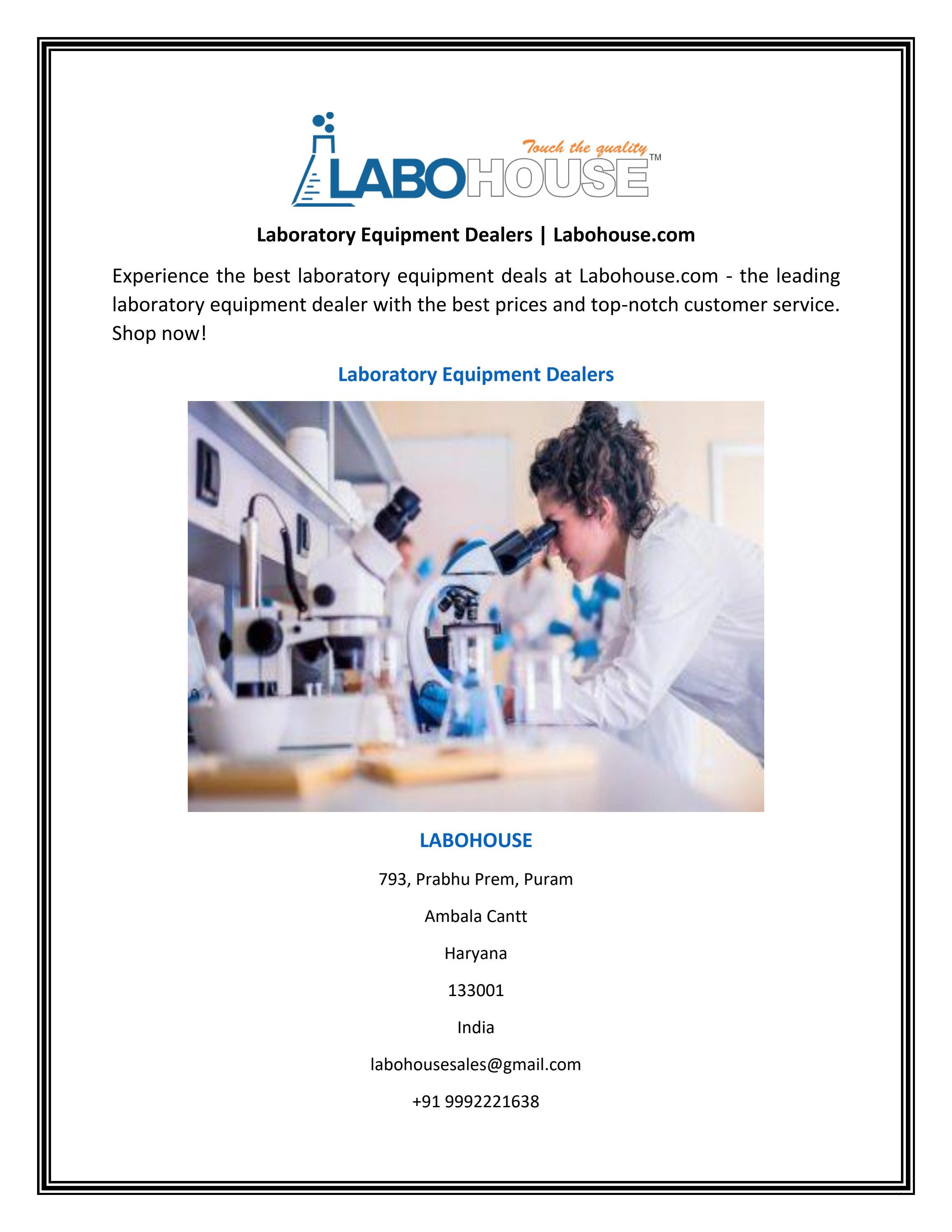 Laboratory Equipment Dealers by LABOHOUSE Issuu