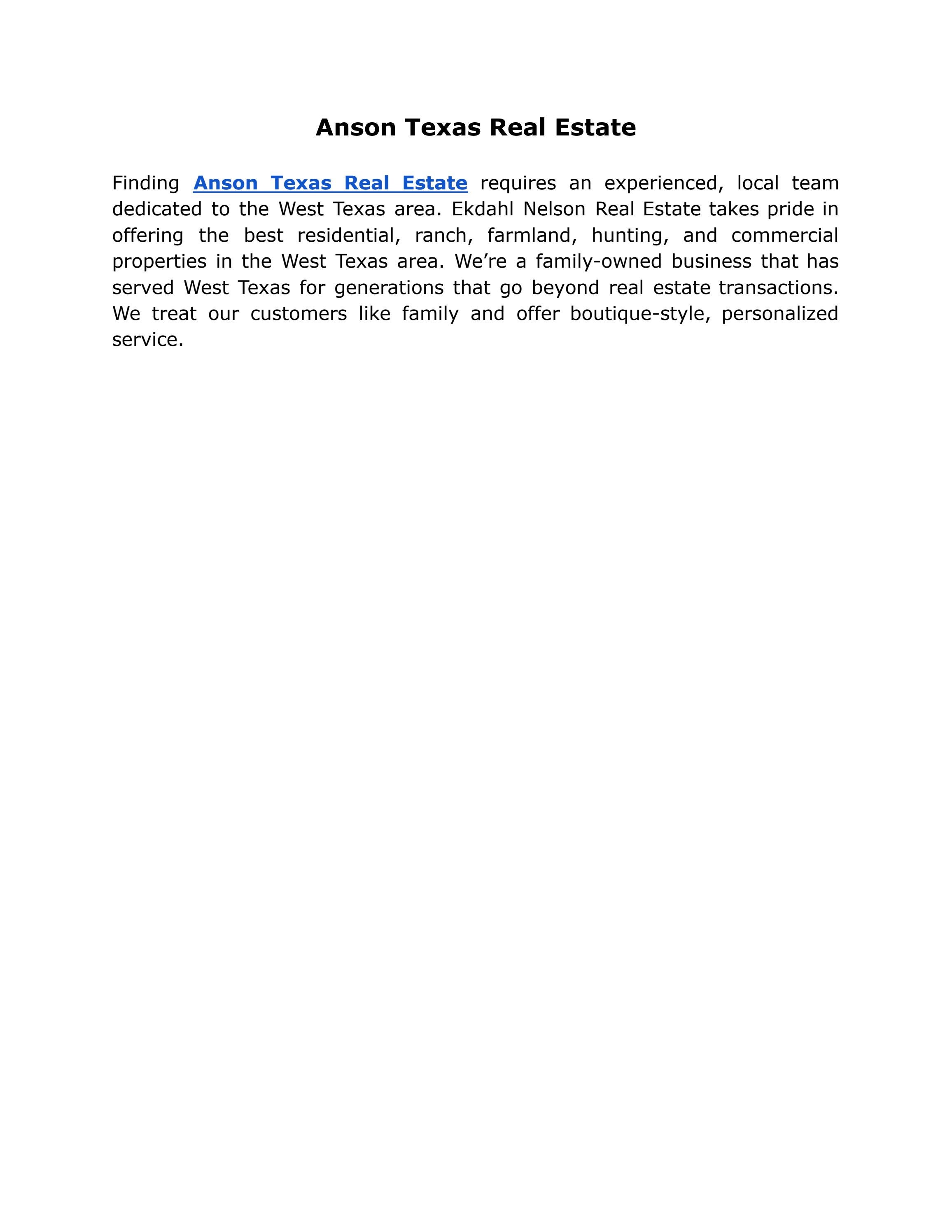 Anson Texas Real Estate by pelletiercarroll4 Issuu