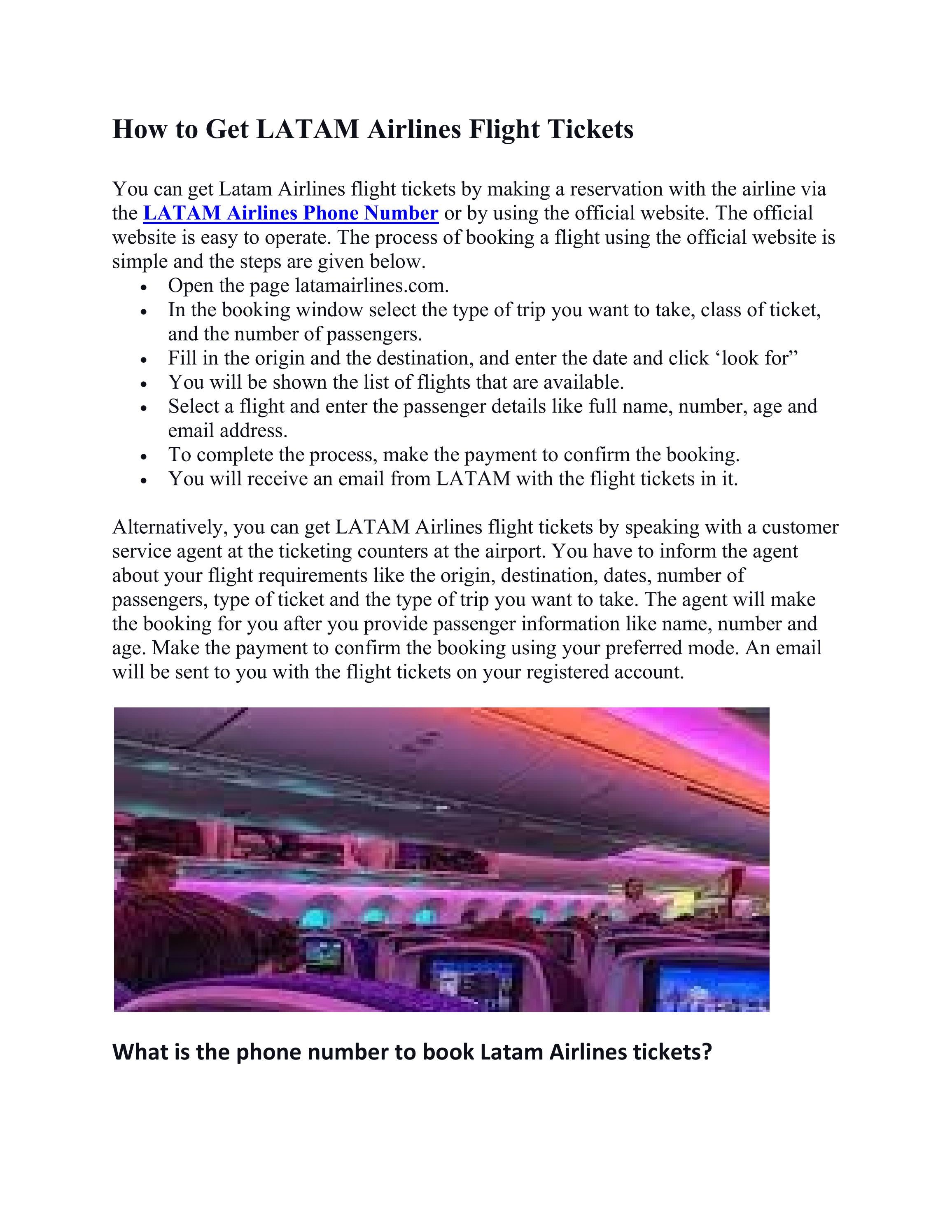 LATAM Airlines Customer Service Phone Number By Fareshelp Issuu
