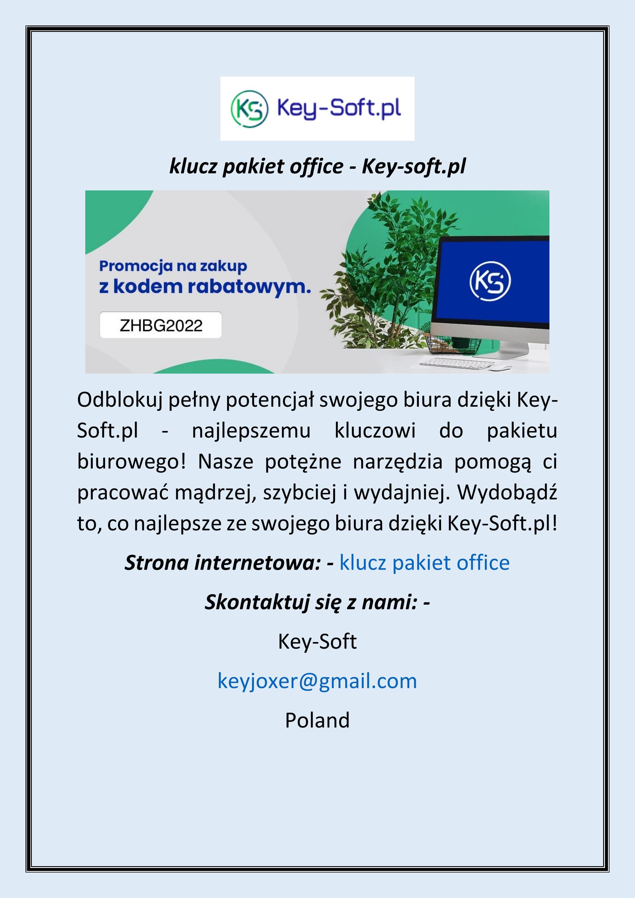 klucz pakiet office - Key-soft.pl by Keysoft - Issuu