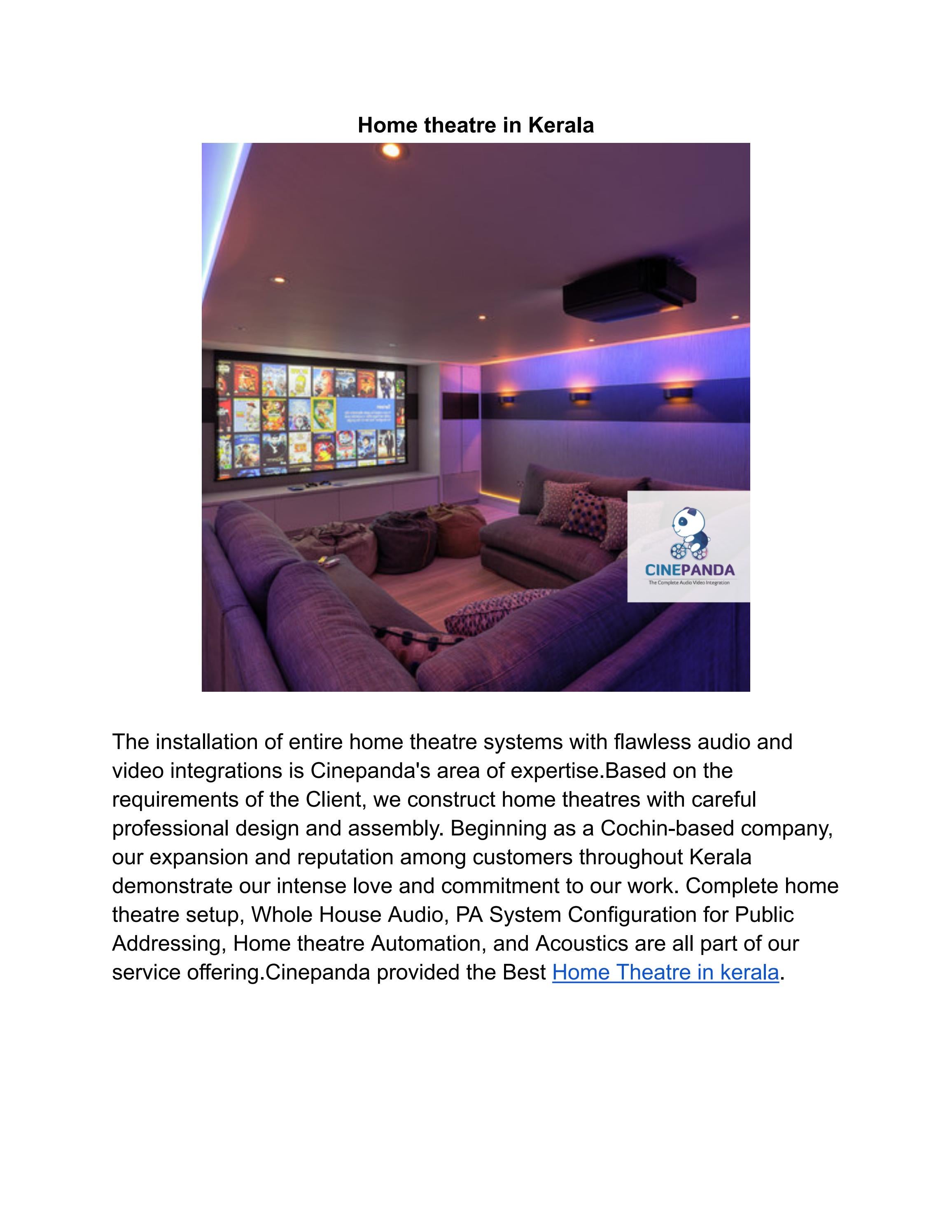 Home theatre in Kerala by cine panda Issuu