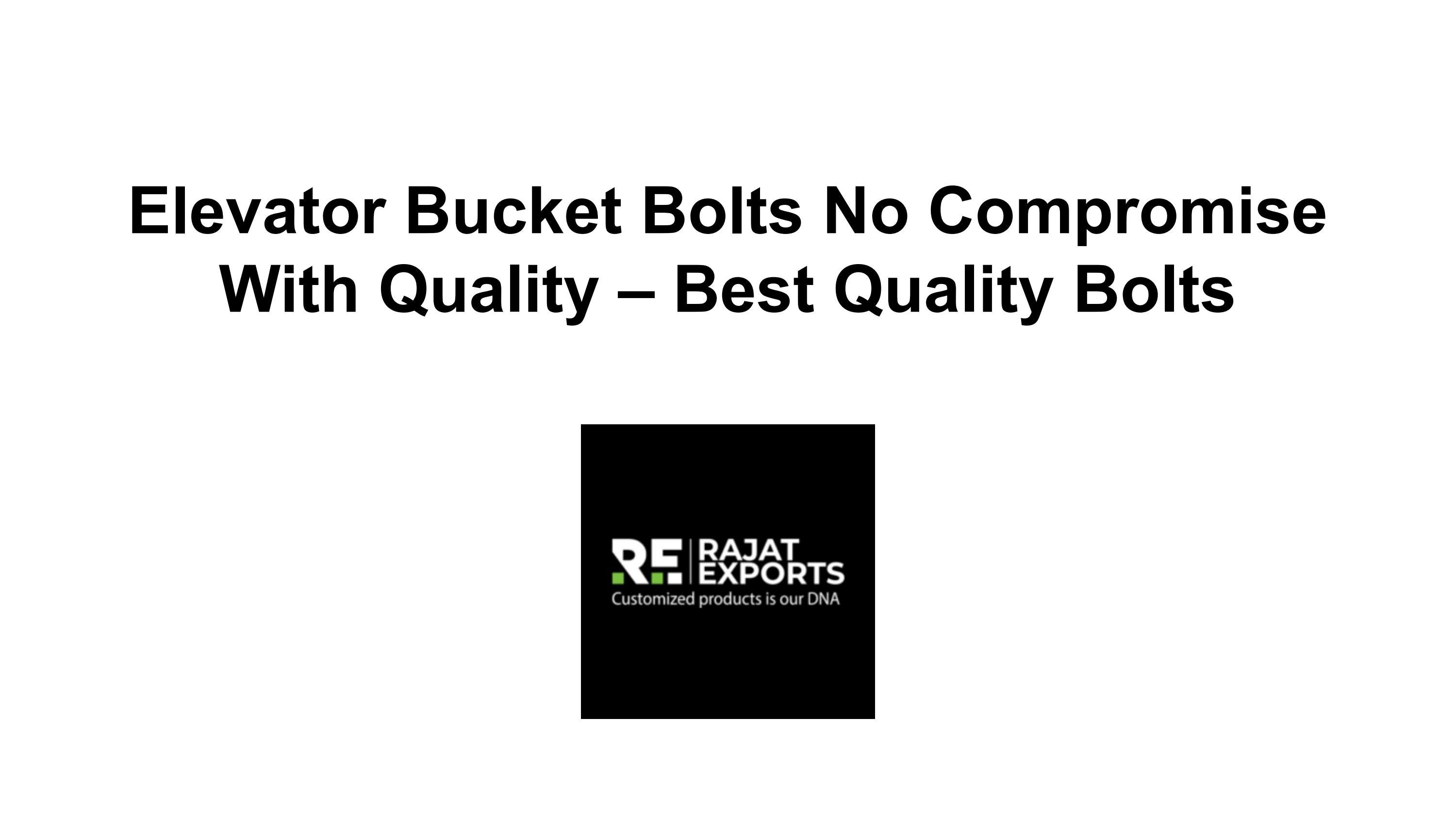 Elevator Bucket Bolts No Compromise with Quality Best Quality Bolts