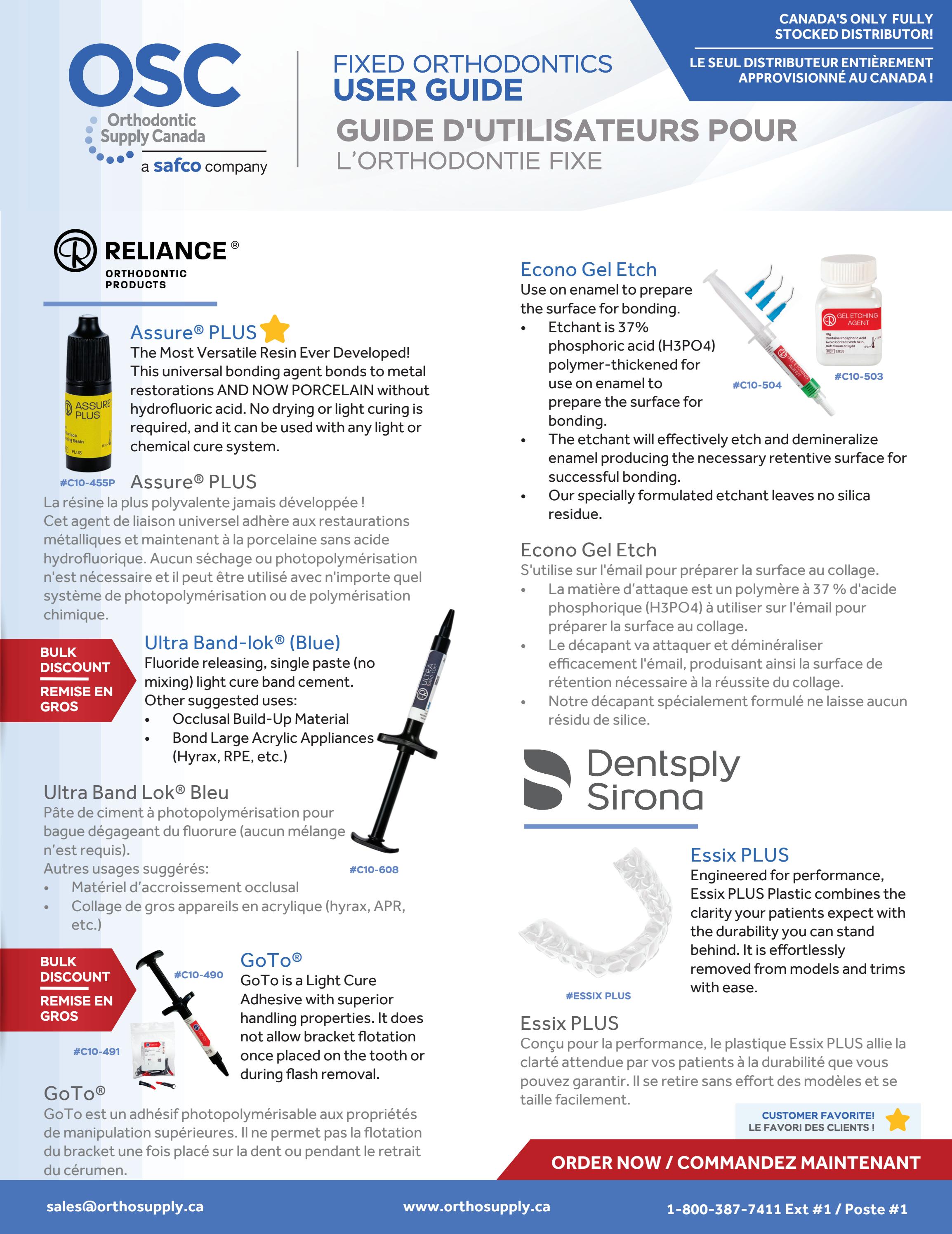 Fixed Orthodontics User Guide by Orthodontic Supply of Canada Issuu