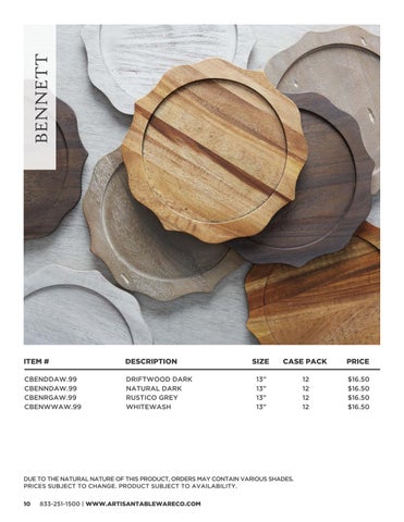 2023 Artisan Tableware Co 家具目录 第 10 页