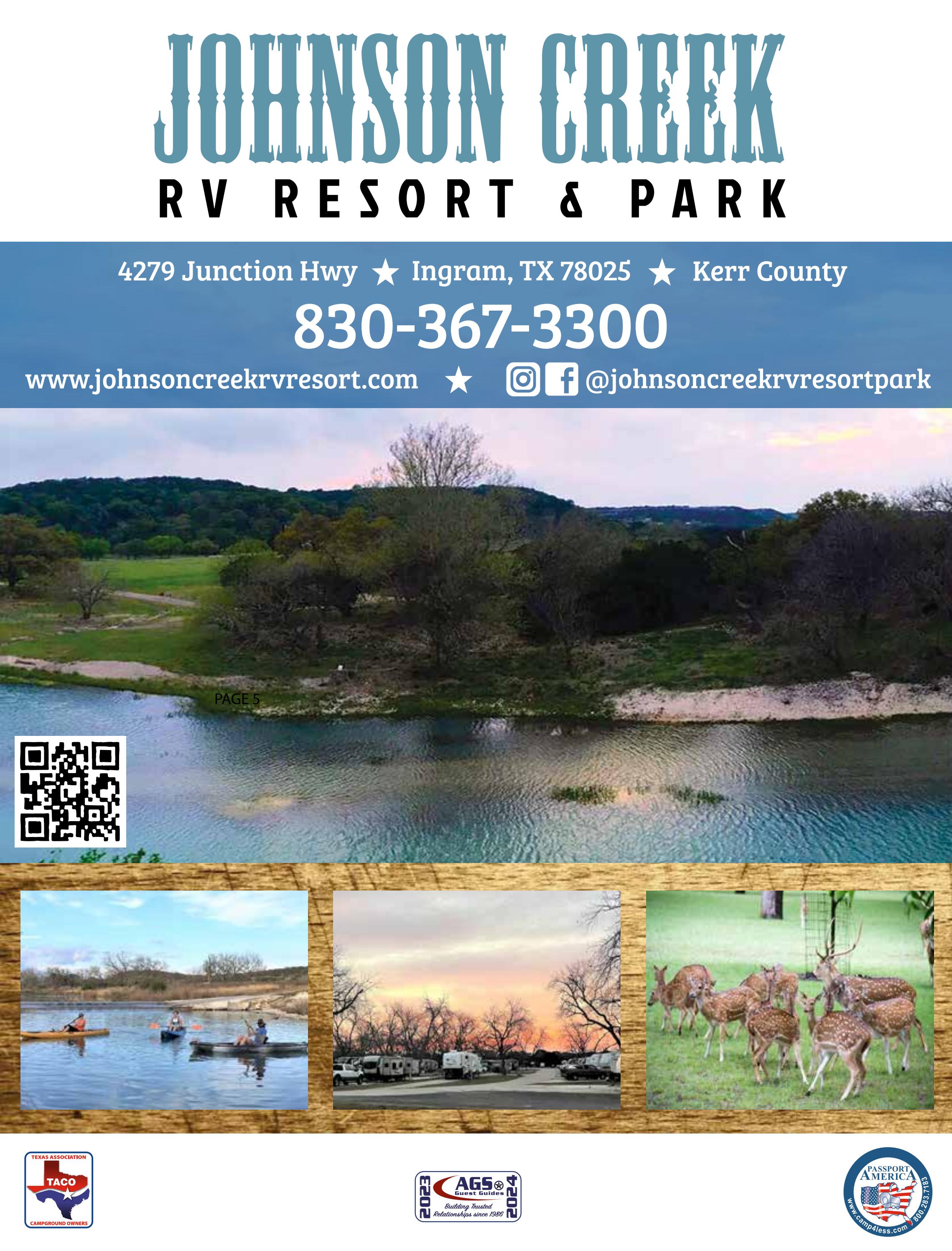 Johnson Creek RV Resort & Park by AGS/Texas Advertising Issuu