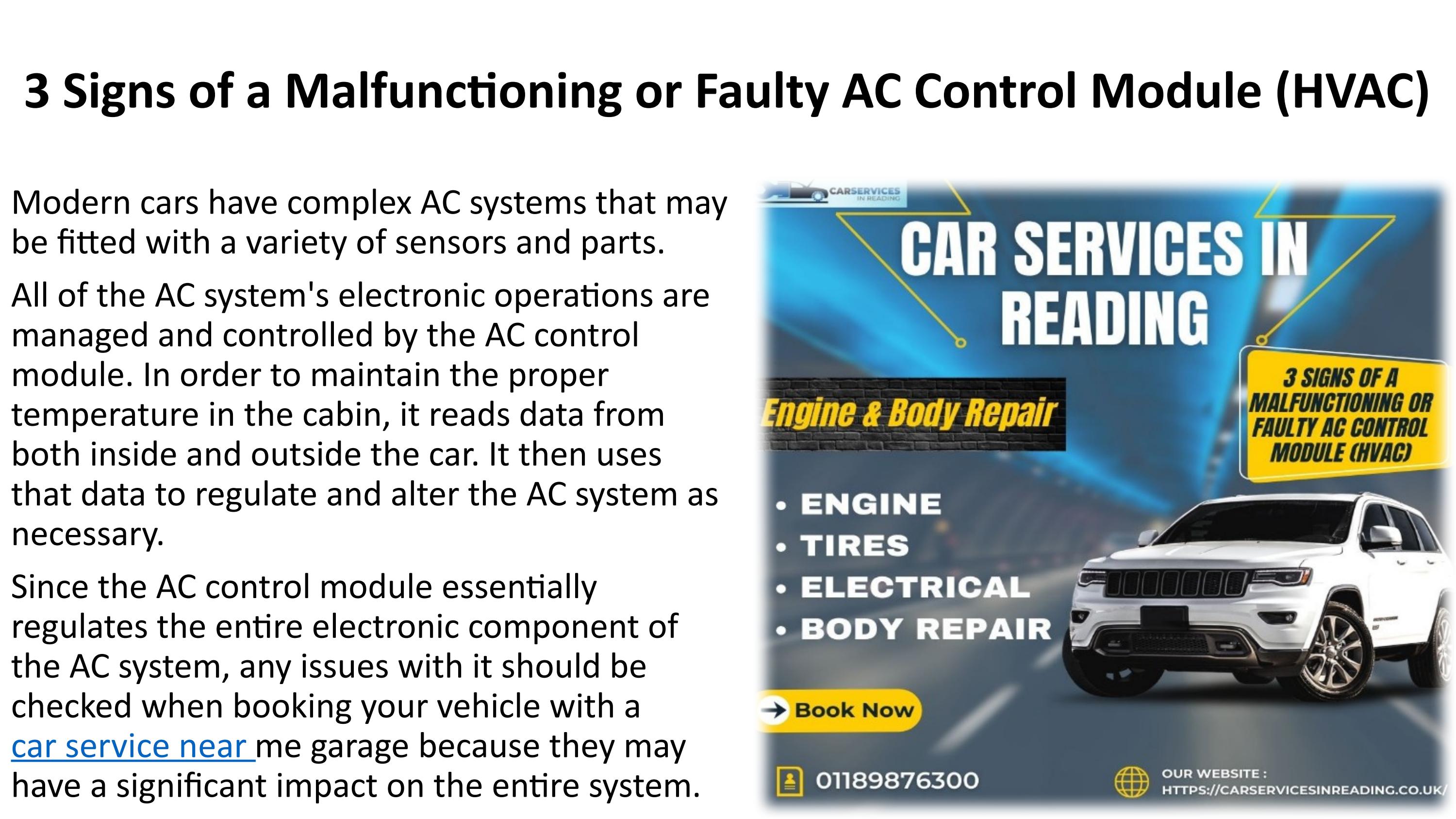 3 Signs of a Malfunctioning or Faulty AC Control Module (HVAC) by