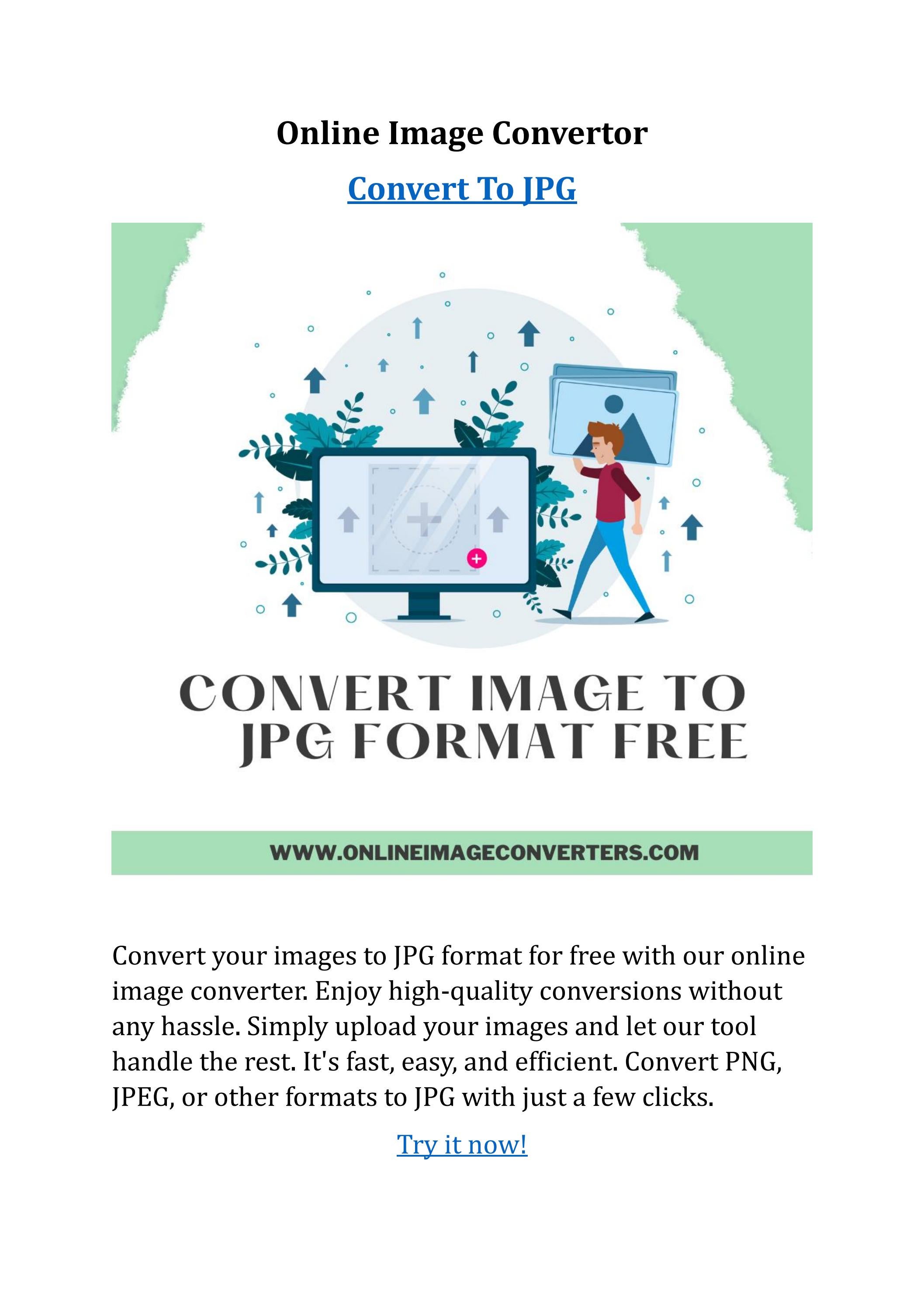 High Quality JPG Online Image Converter Convert Images To JPG Format