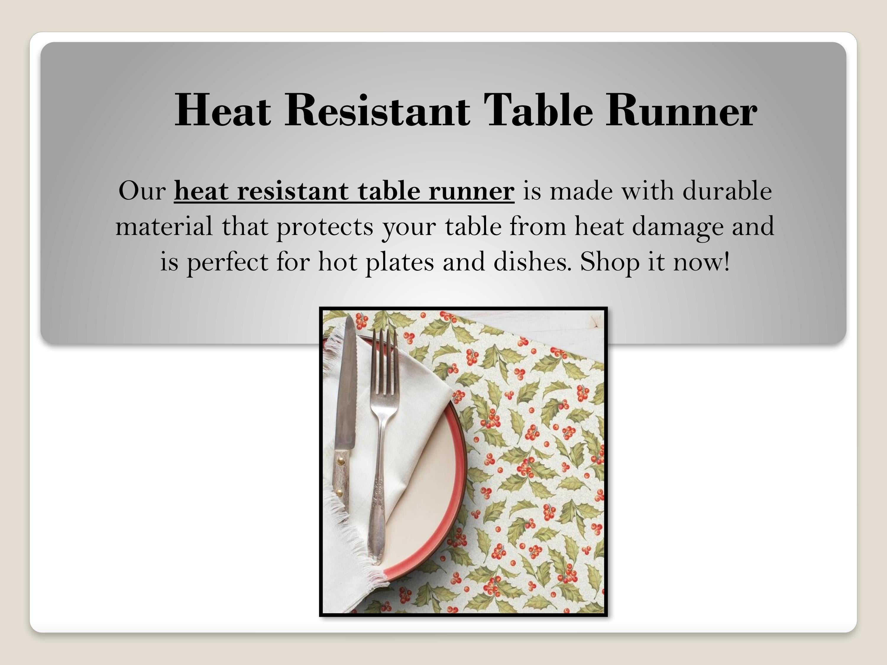 Heat Resistant Table Runner by VMAT Home Issuu