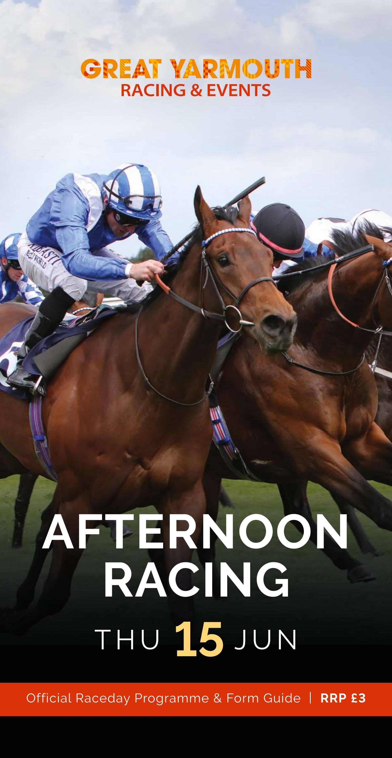Great Yarmouth Racecard Thursday 15th June by Arena Racing Company