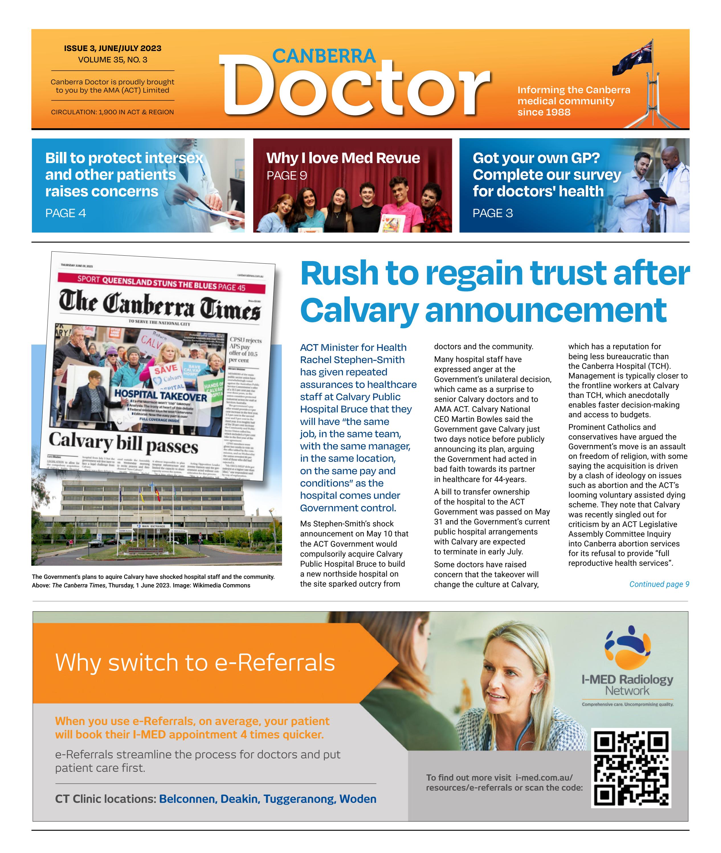Canberra Doctor Issue 3 2023 by AMA (ACT) Issuu