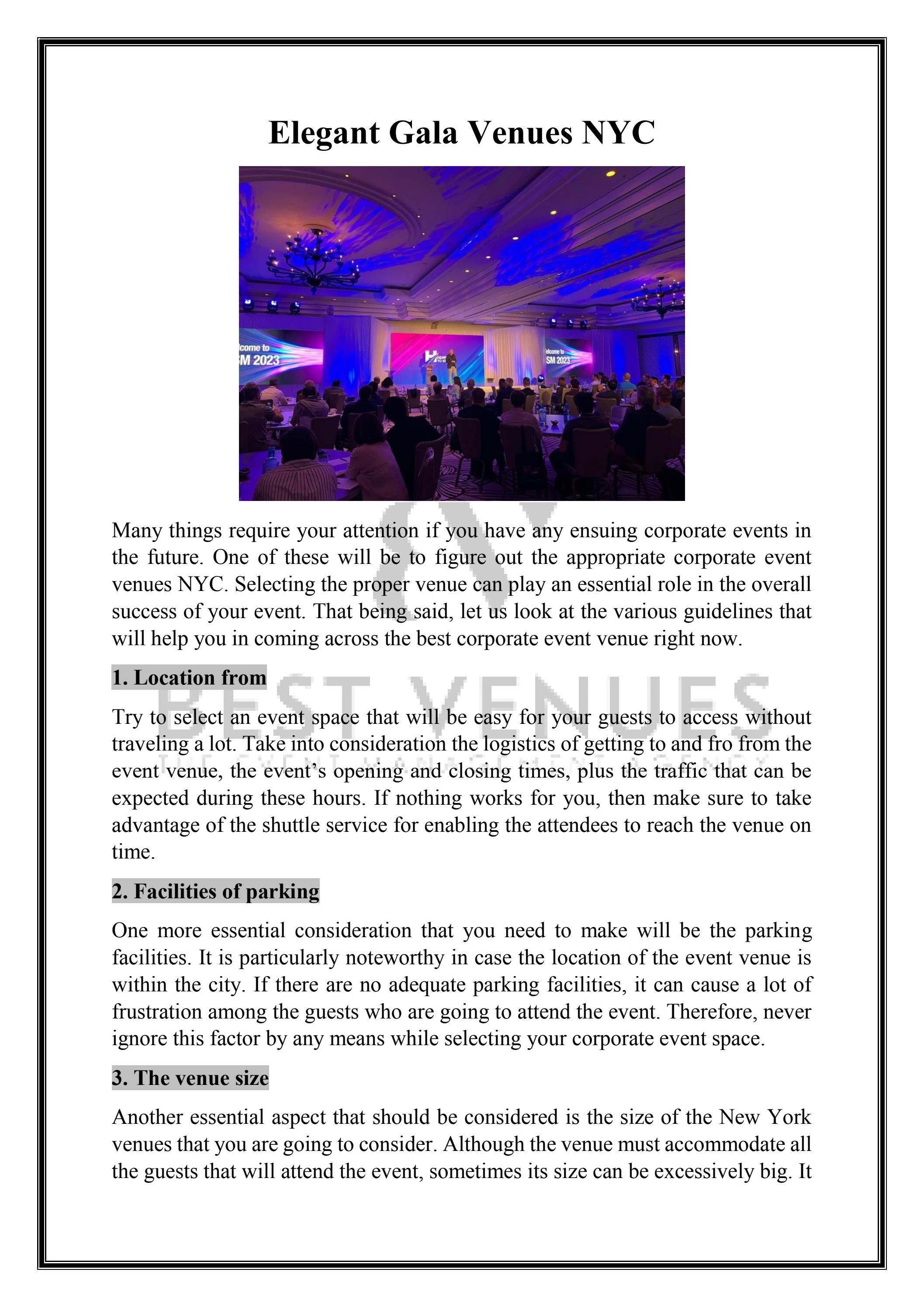 Exclusive NYC Gala Venue Selection by Best Venues Issuu