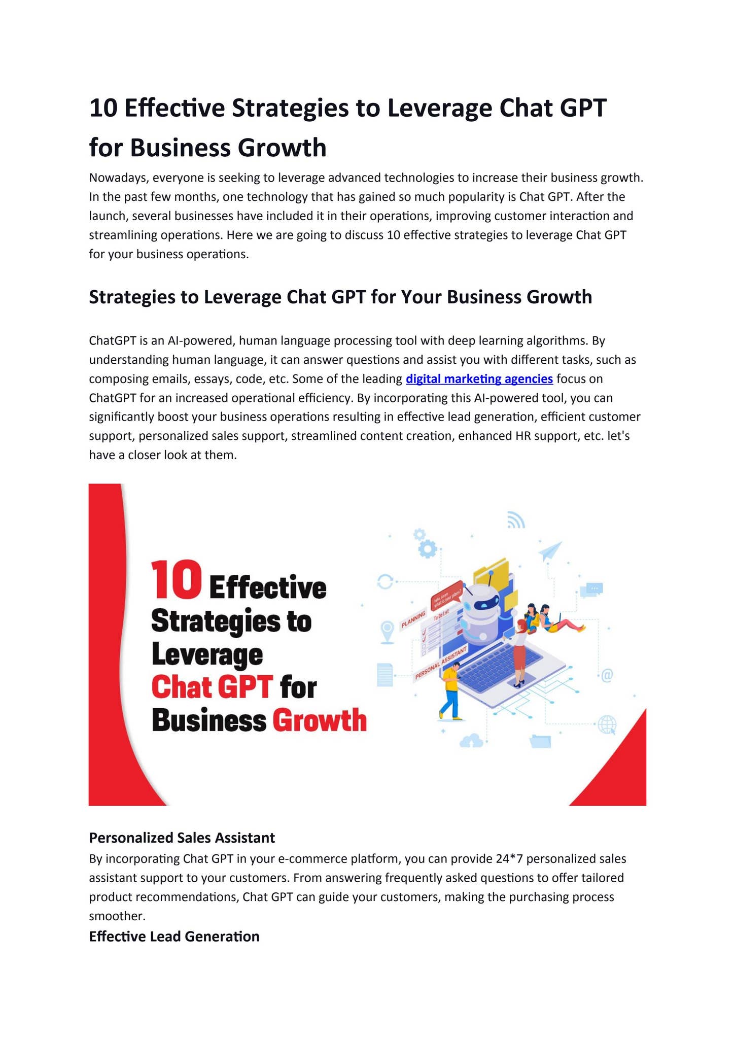 10 Effective Strategies to Leverage Chat GPT for Business Growth by ...