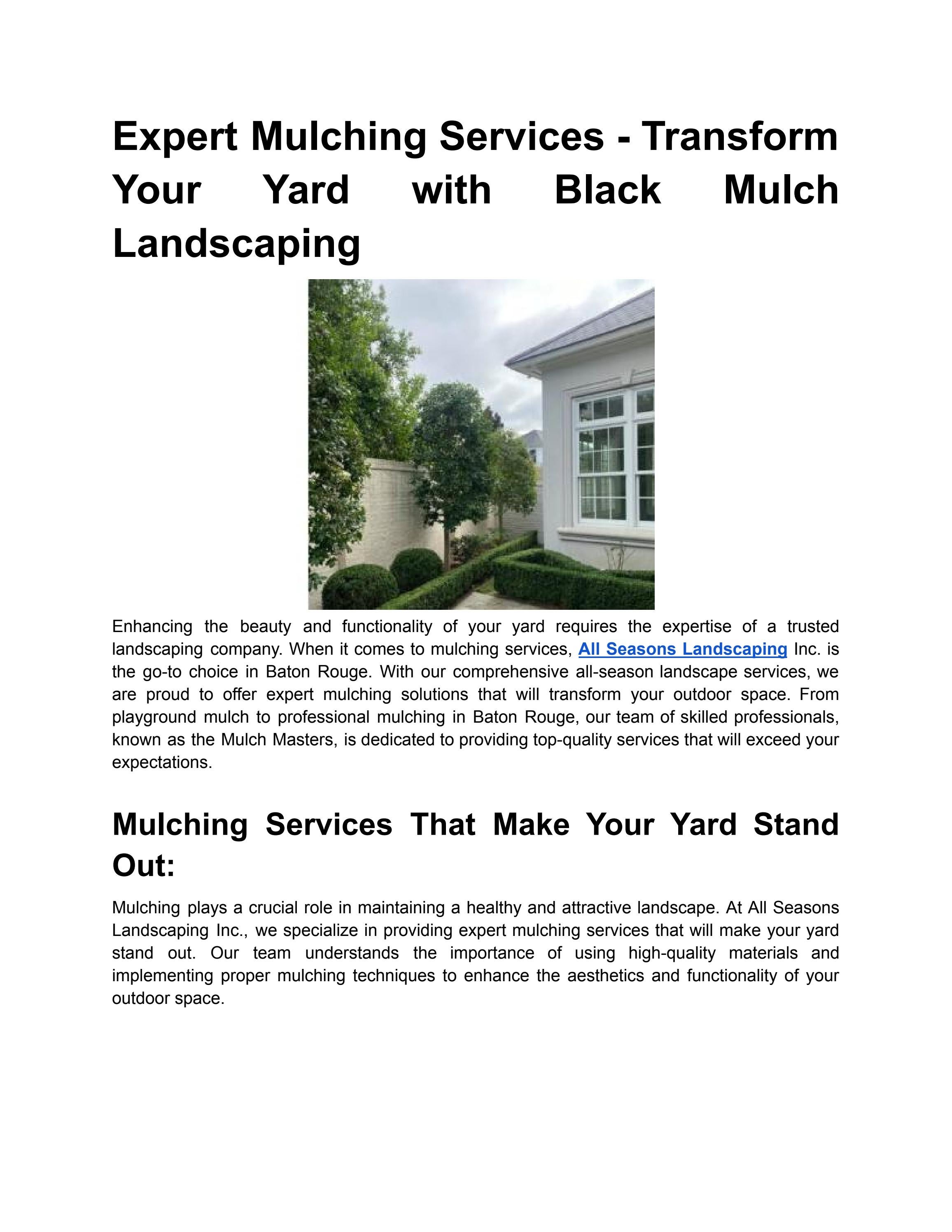 All Seasons Landscaping Inc by All Seasons Landscaping Issuu