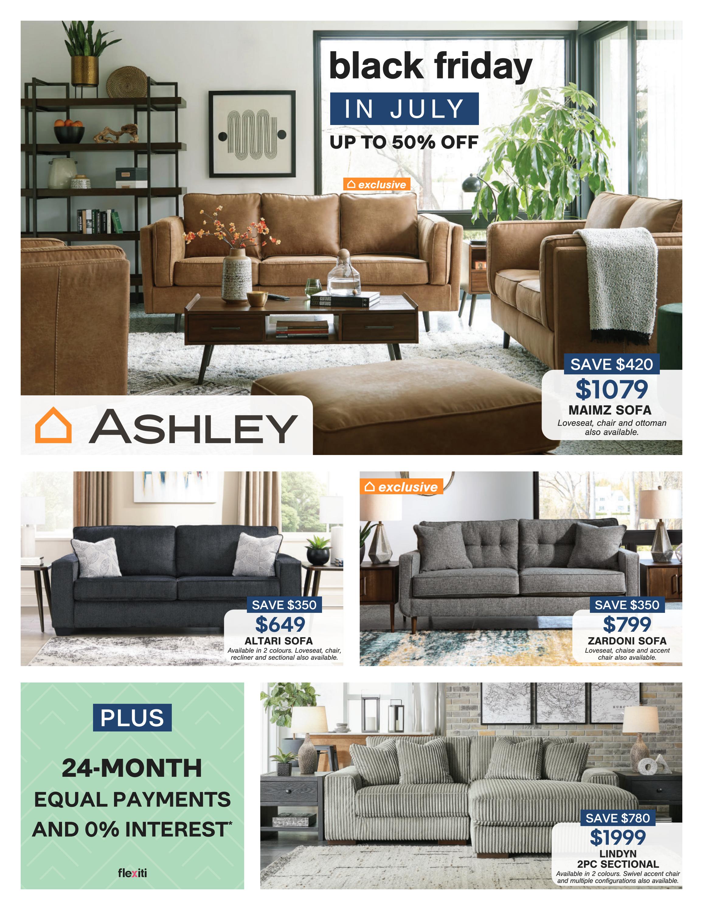 Ashley Moncton July Flyer by WorldWide Furniture Issuu