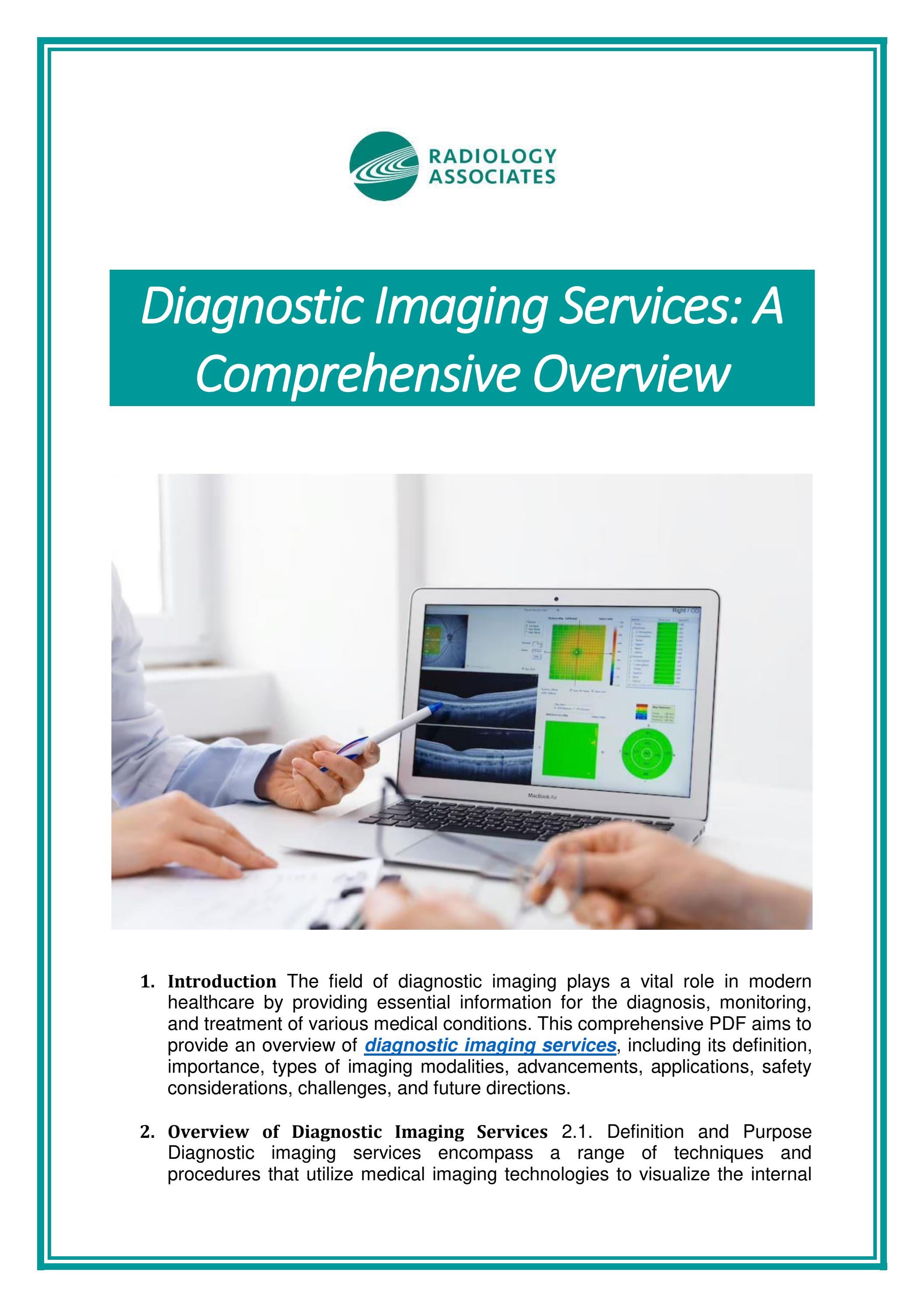 Diagnostic Imaging Services A Comprehensive Overview by Radiology