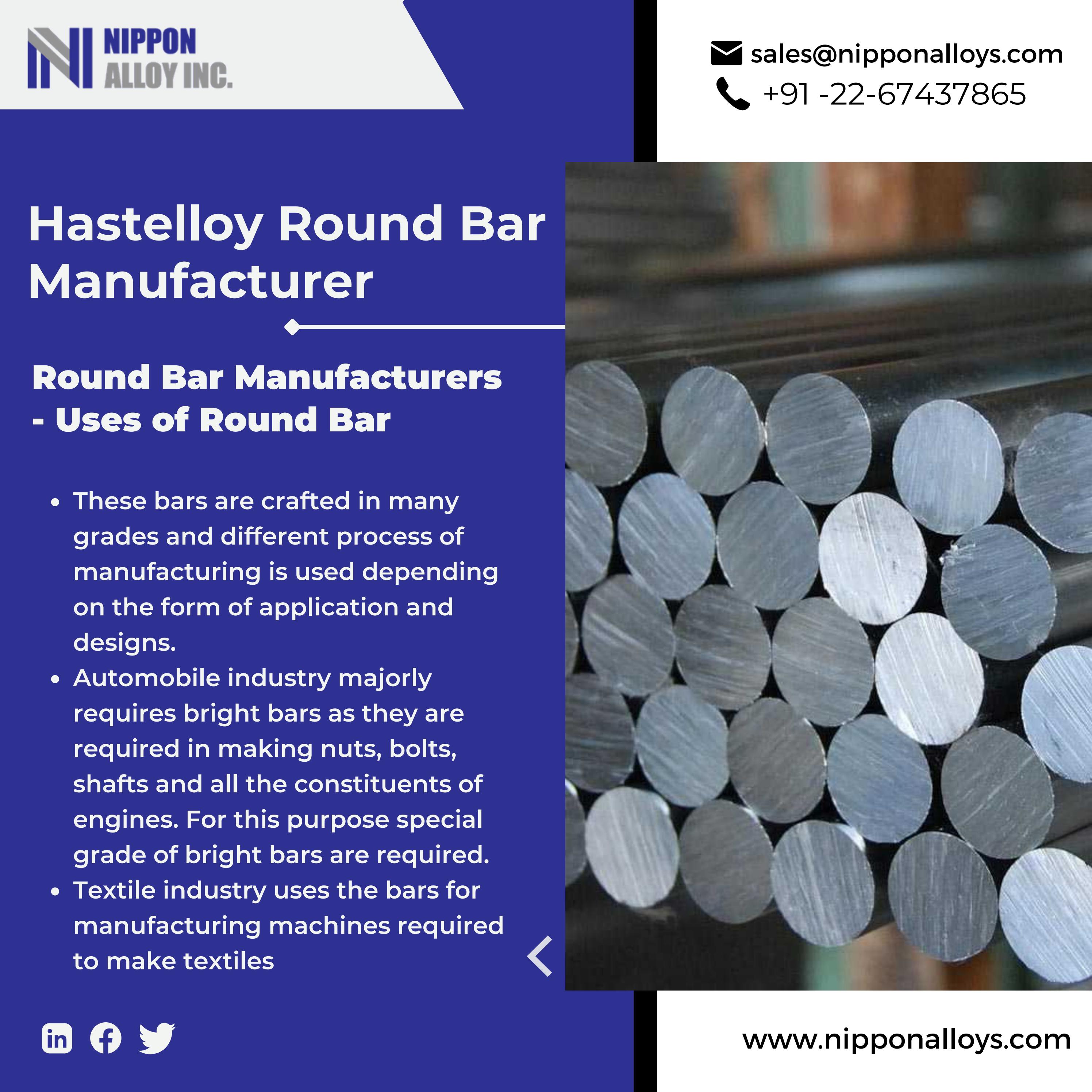 Tubes Sheet Round Bar Hastelloy & Inconel Pipes Plates Manufacturer Nippon Alloys Inc