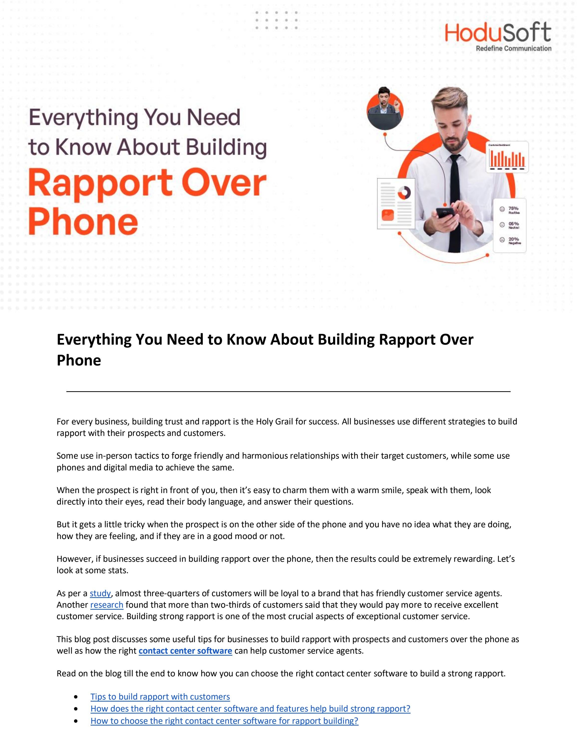 Repore Building Everything You Need to Know About Building Rapport Over Phone by ...