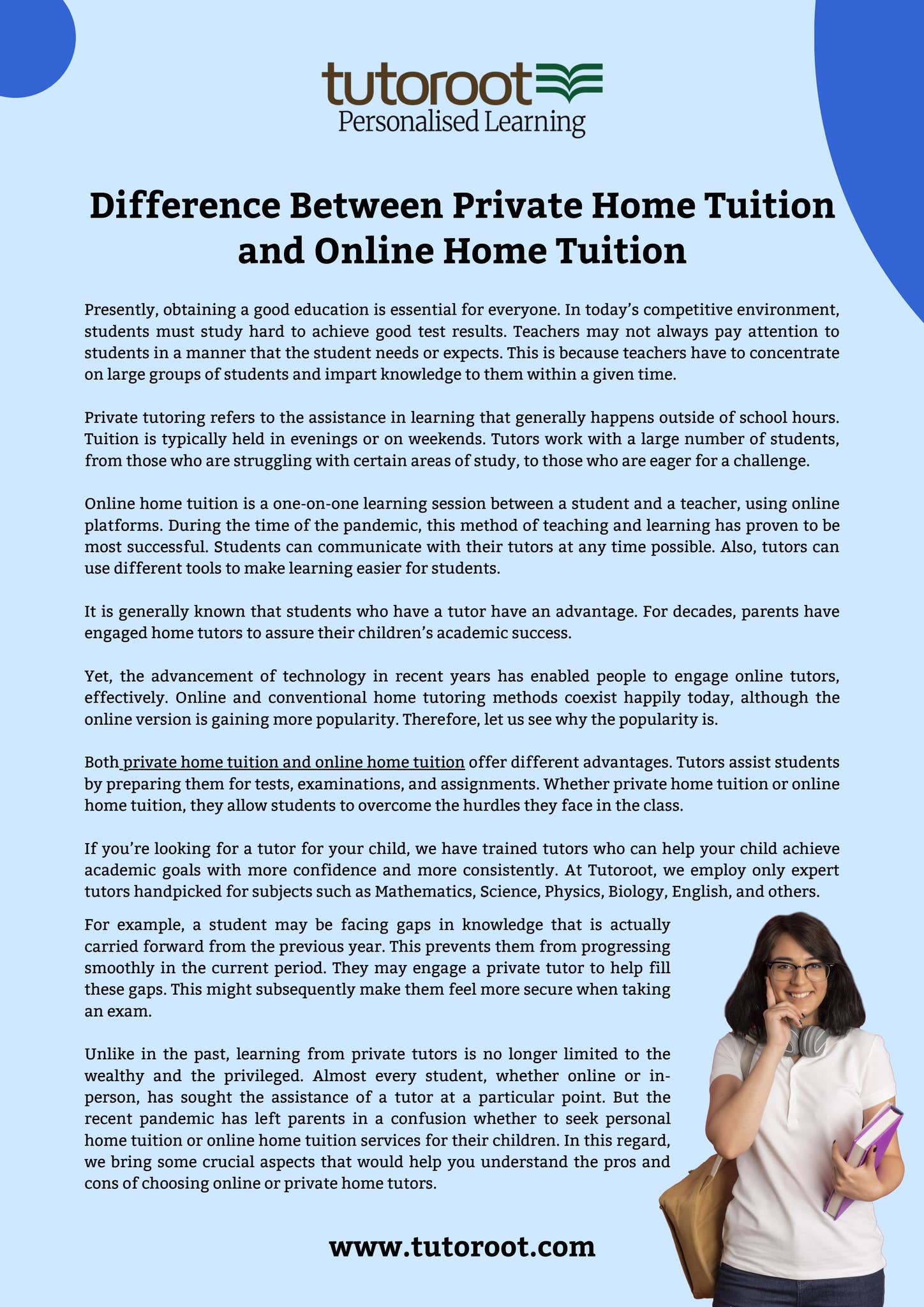 What are the differences between Private Home Tuition and Online Home ...