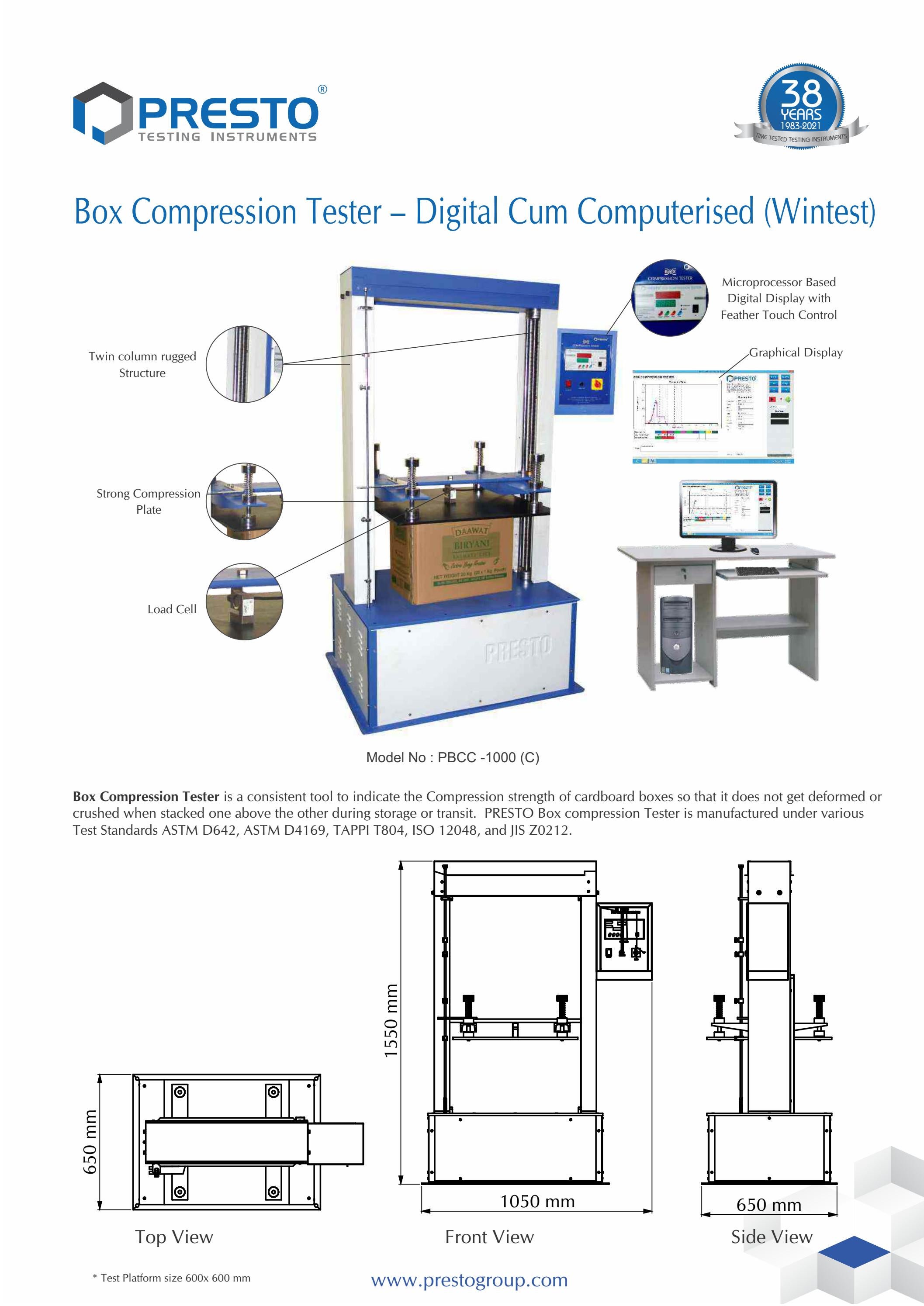Get best quality box compression tester at best price in India by