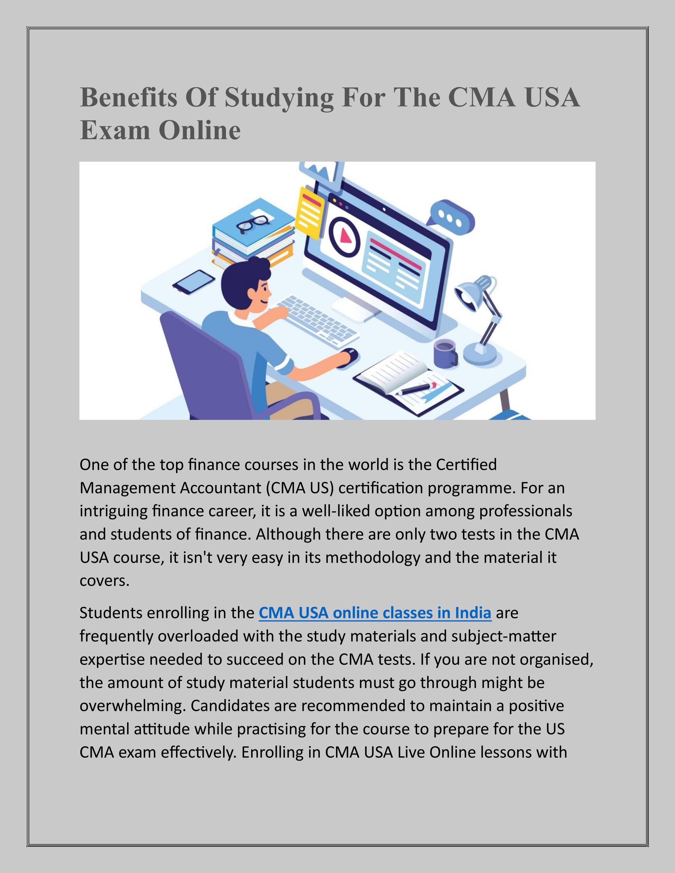 CMA USA Online Classes in India by manpreetkaur813 Issuu