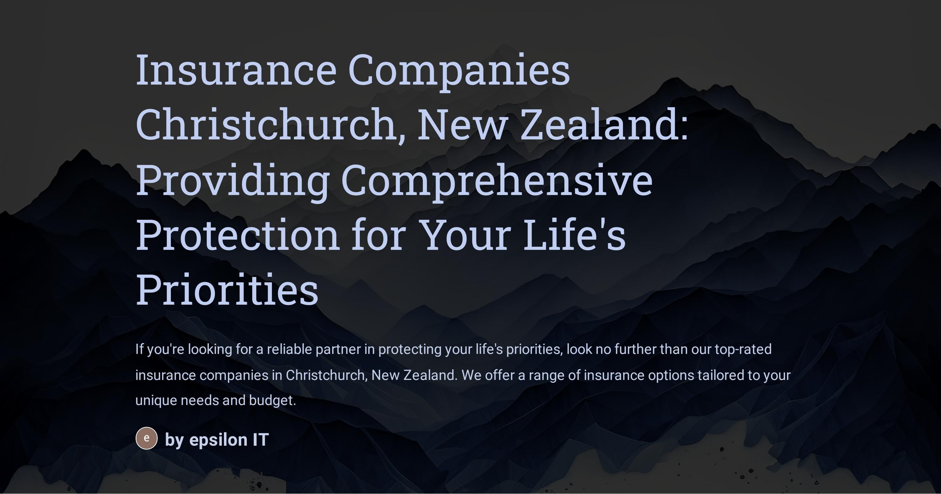Insurance Companies New Zealand by epsilon IT Issuu
