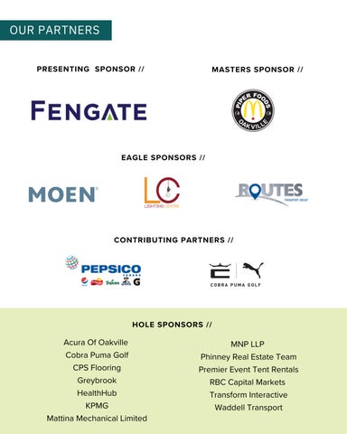 2023 Golfer Participant 指南 : OTMH Charity Golf Tournament 第 2 页
