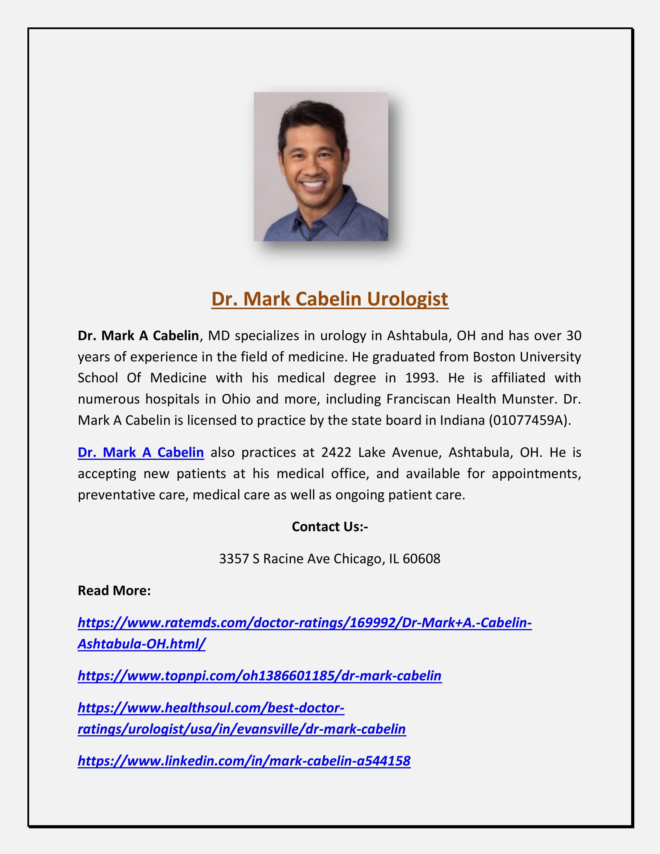 Dr. Mark Cabelin Urologist by Dr. Mark Cabelin Issuu