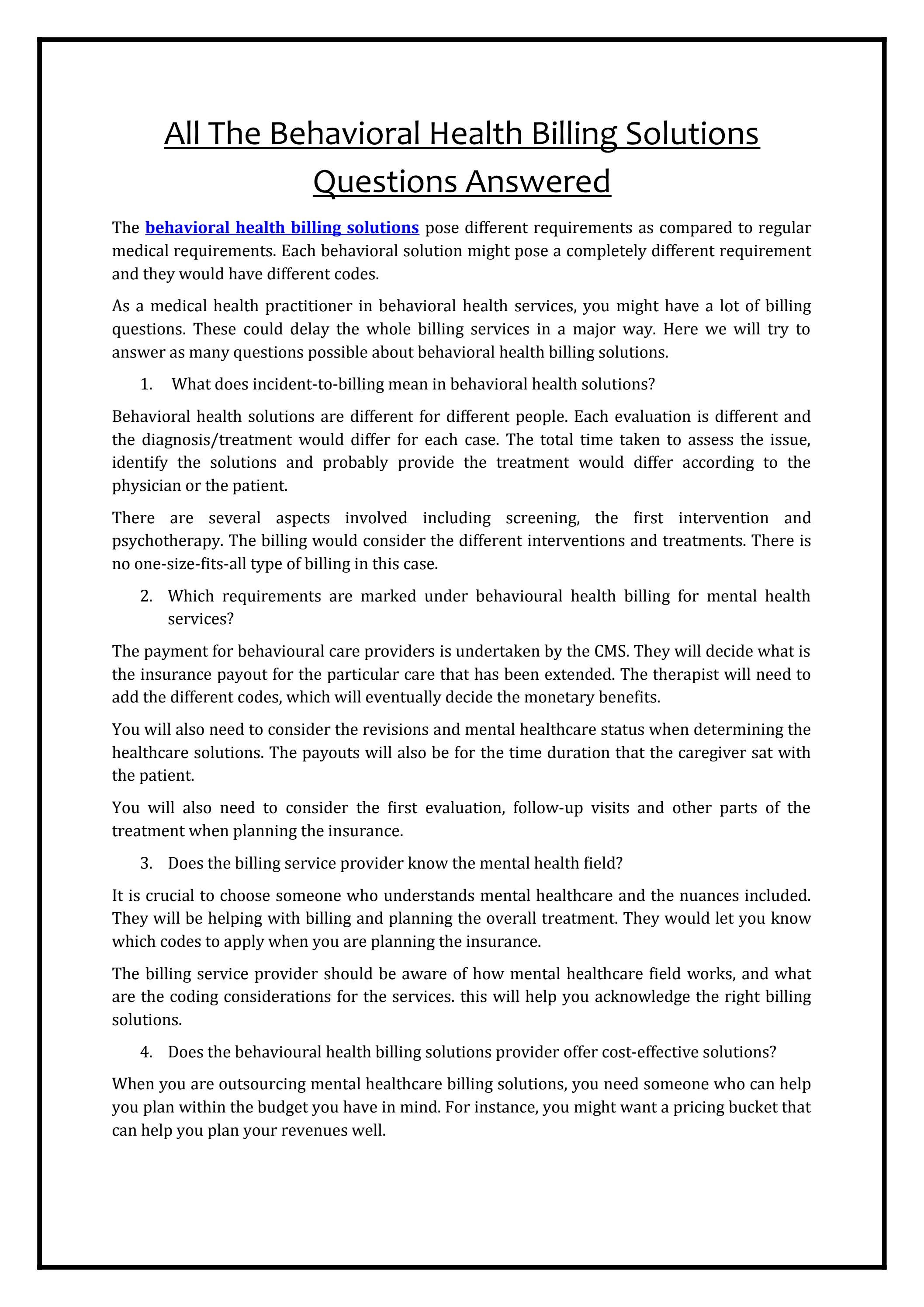 Behavioral Health Billing Jobs - qlb2zdo