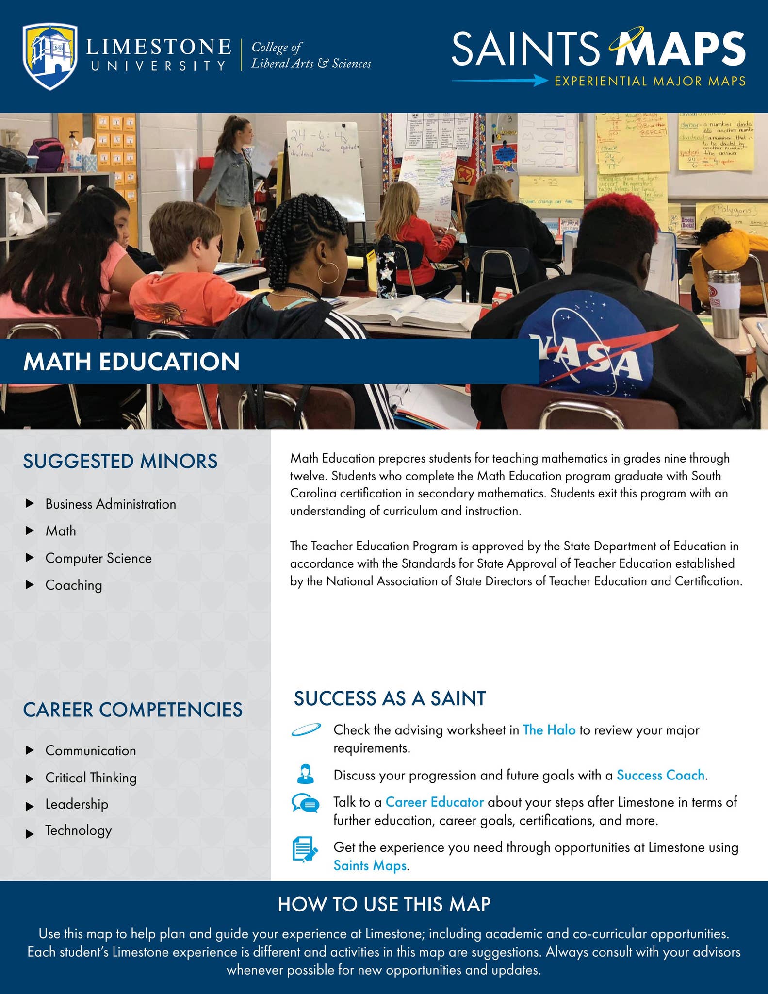 Saints About Math Saints Maps - Math Education by Limestone University - Issuu