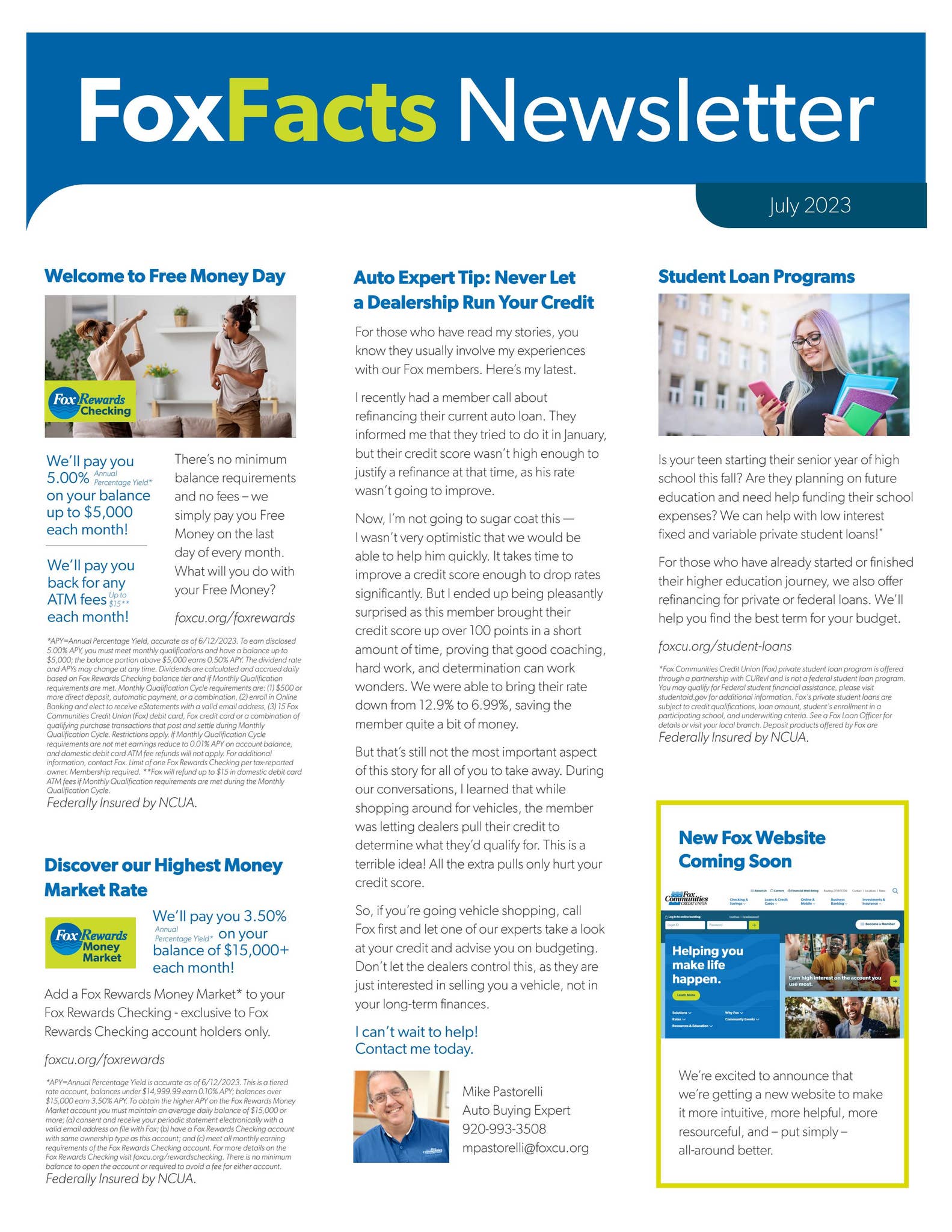 Fox Facts Newsletter - July 2023 by Fox Communities Credit Union - Issuu