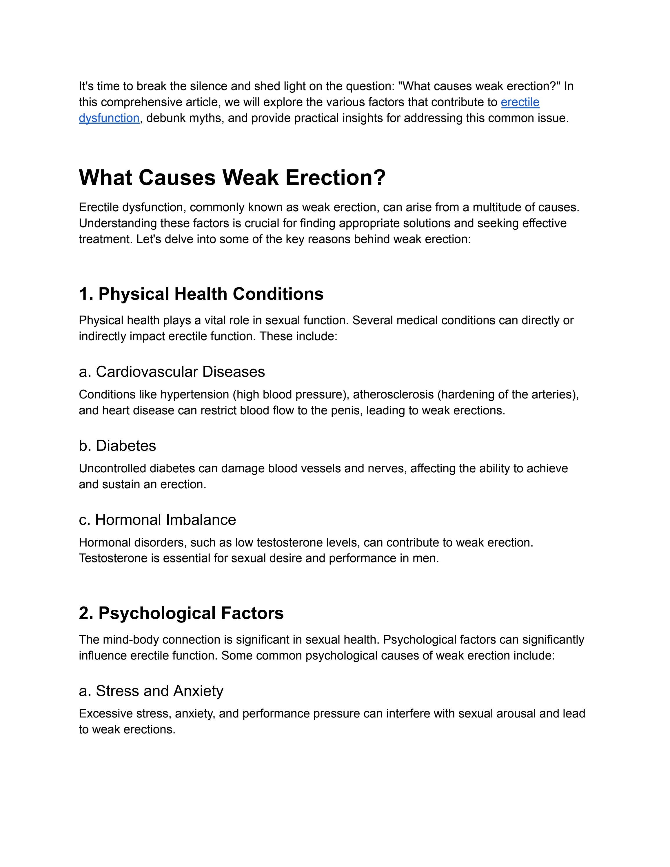 What Causes Weak Erection? by Masculine Wellness Issuu