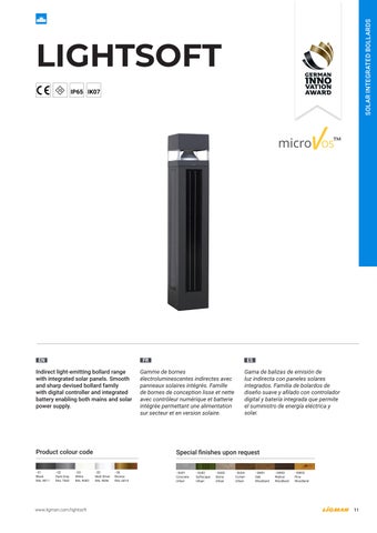 灯饰手册 太阳能 Integrated Luminaires ( 法文 版本 ) 第 13 页