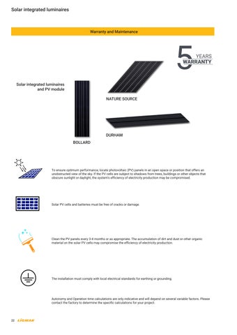 灯饰手册 太阳能 Integrated Luminaires ( 法文 版本 ) 第 24 页