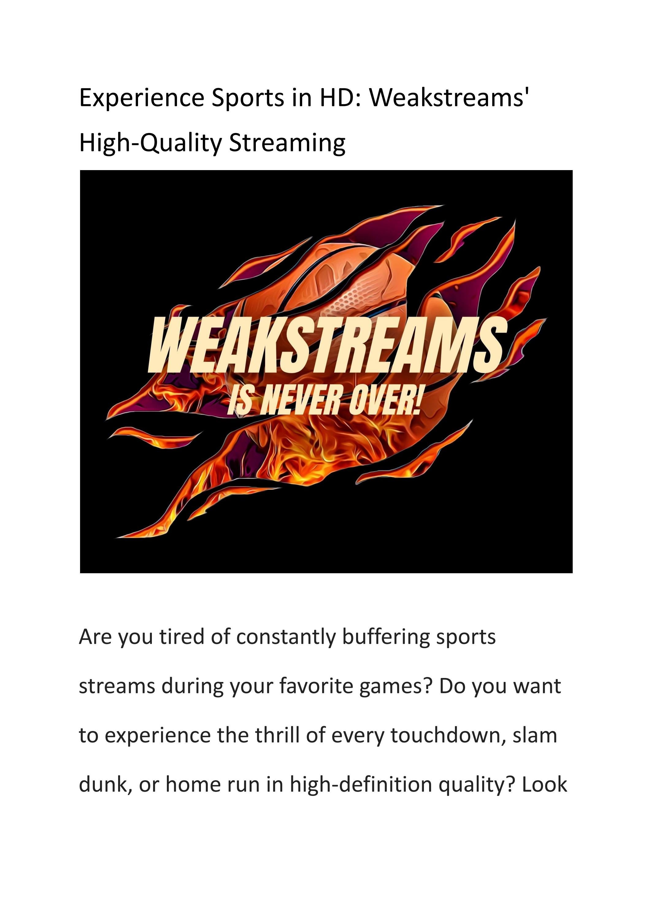 Weakstreams